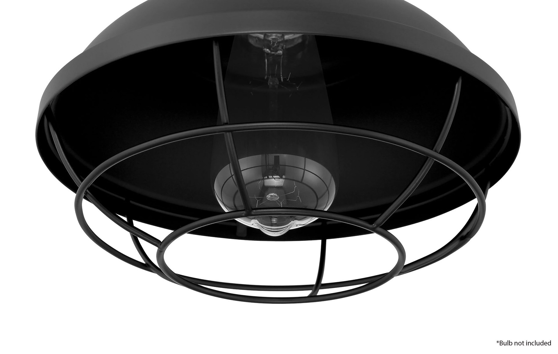 slide 5 of 6, allen + roth Yordan 1 -Light 8.38-in Matte Black Indoor/Outdoor Semi Flush Mount Light, 1 ct