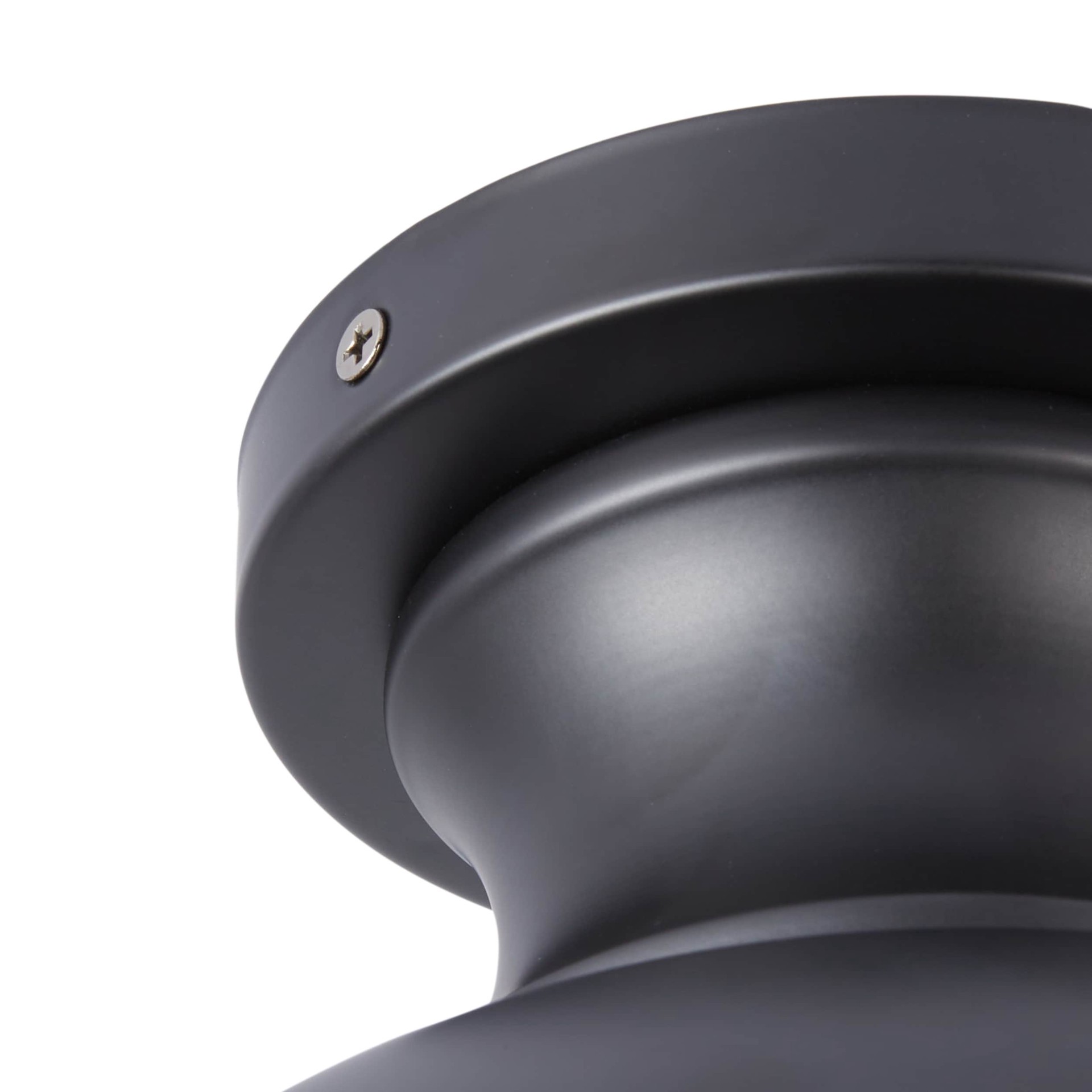 slide 6 of 6, allen + roth Yordan 1 -Light 8.38-in Matte Black Indoor/Outdoor Semi Flush Mount Light, 1 ct
