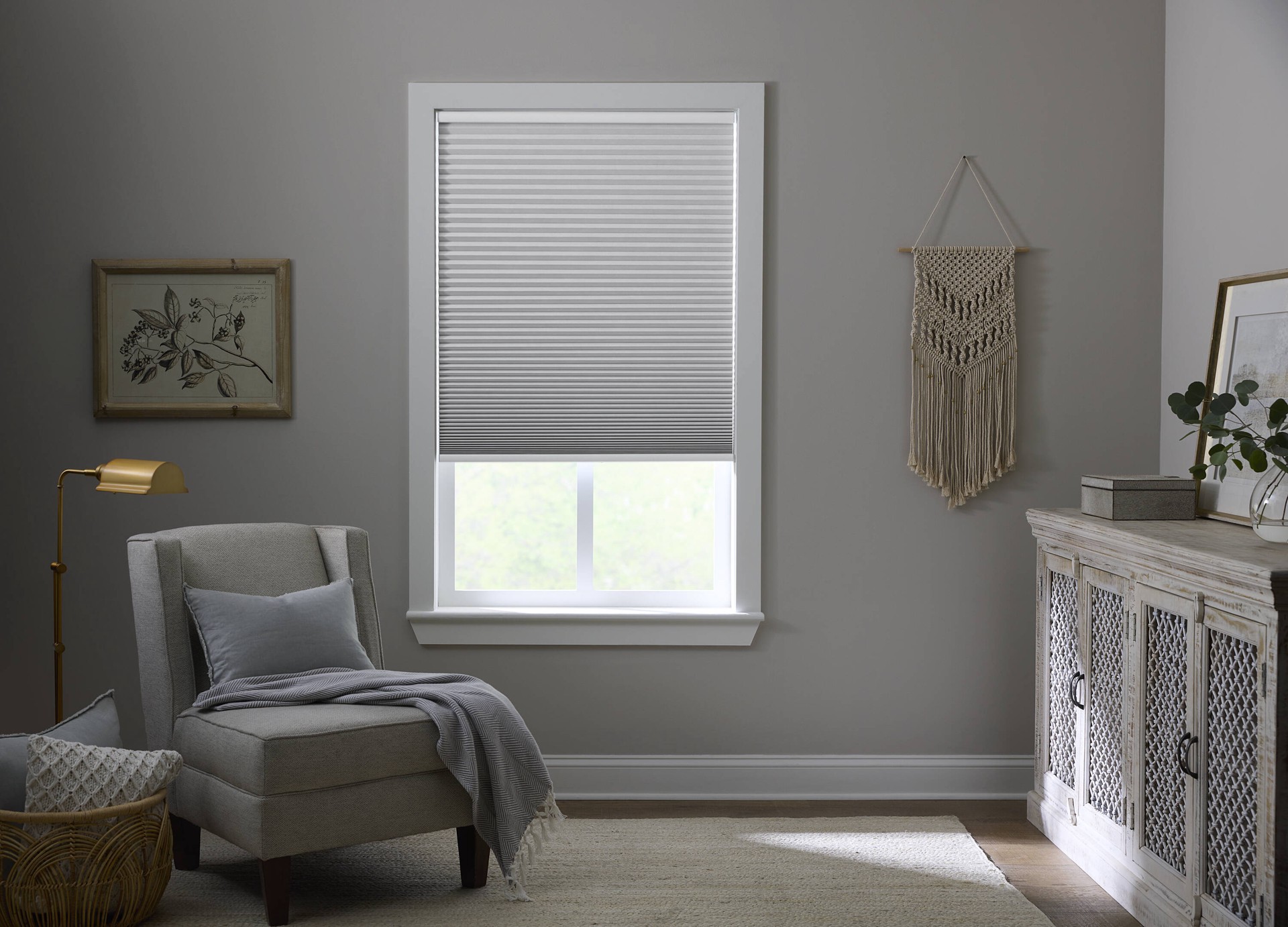 slide 6 of 6, LEVOLOR 60-in x 72-in Snow Blackout Cordless Cellular Shade, 1 ct