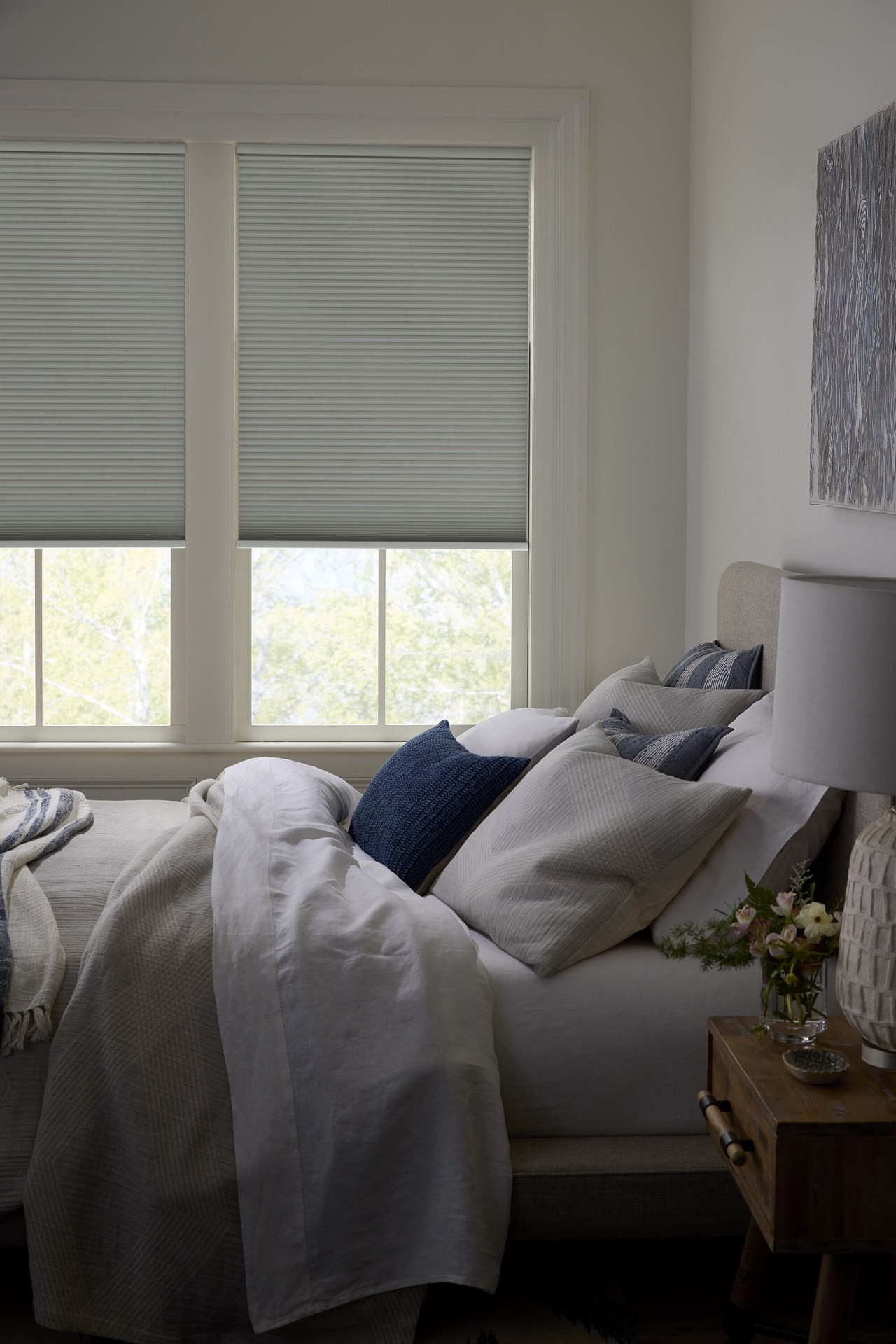 slide 4 of 6, LEVOLOR 36-in x 72-in Graphite Blackout Cordless Cellular Shade, 1 ct