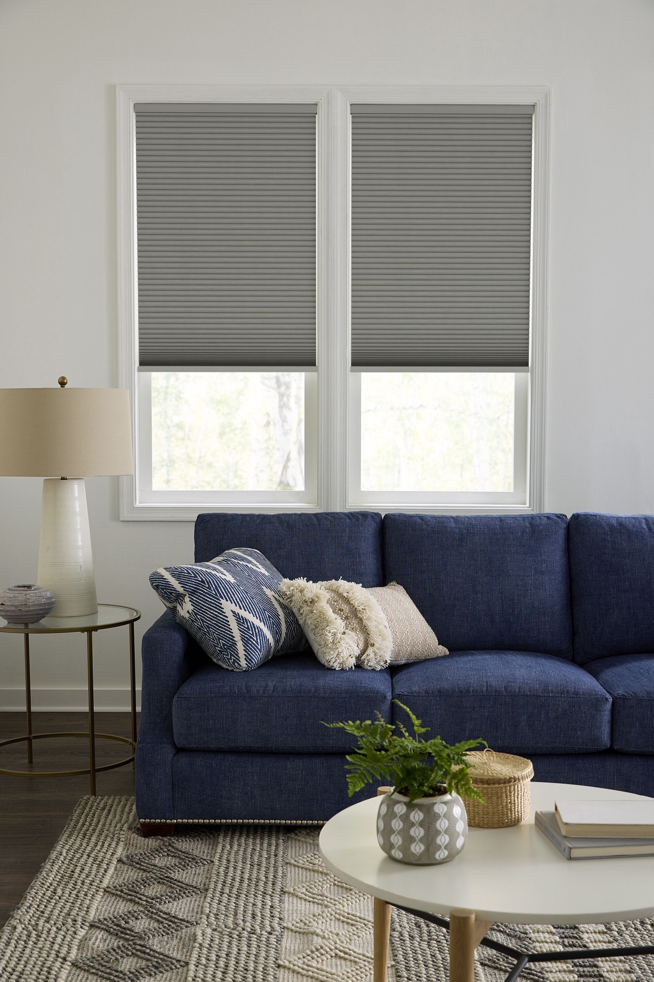 slide 5 of 6, LEVOLOR 36-in x 72-in Graphite Blackout Cordless Cellular Shade, 1 ct