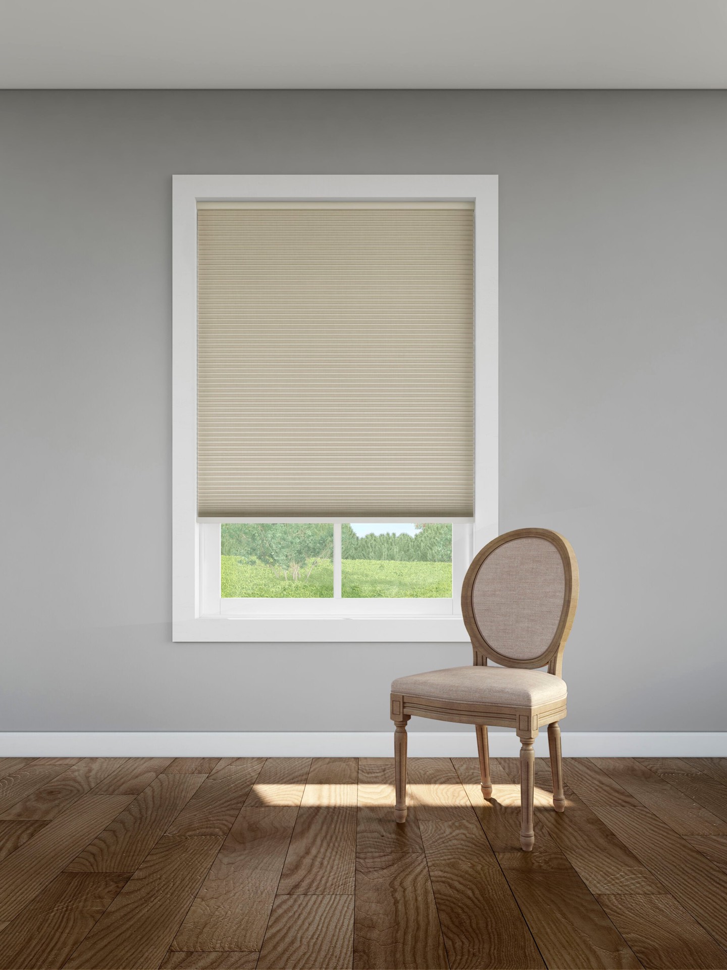 slide 3 of 6, LEVOLOR 24-in x 72-in Sand Blackout Cordless Cellular Shade, 1 ct