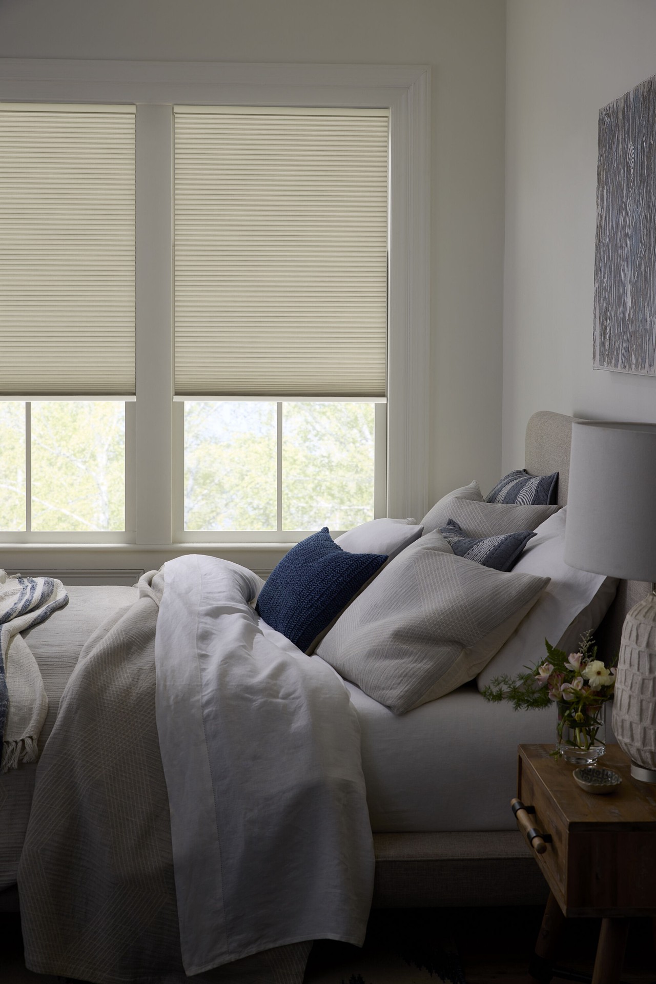 slide 4 of 6, LEVOLOR 24-in x 72-in Sand Blackout Cordless Cellular Shade, 1 ct