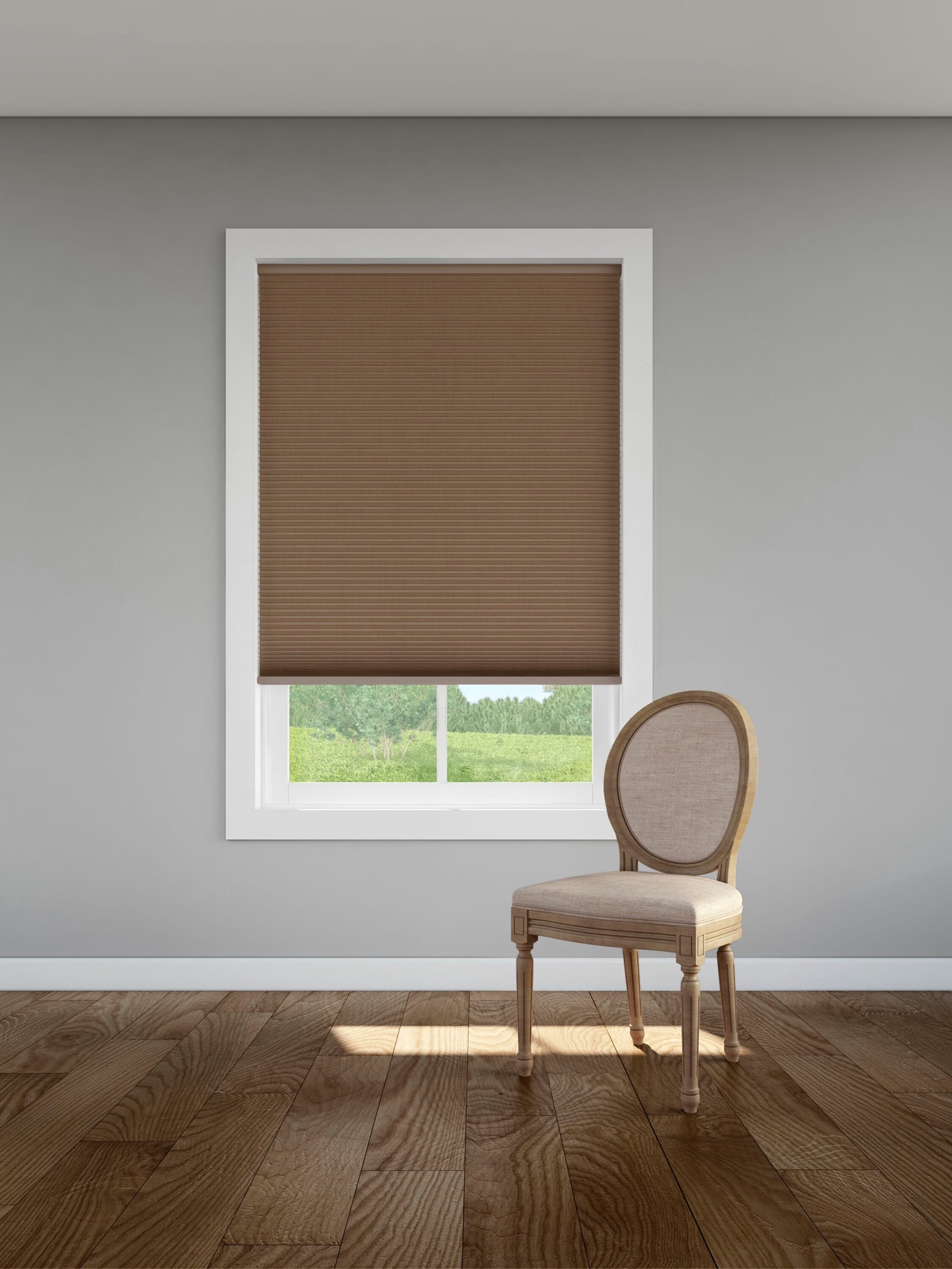 slide 3 of 6, LEVOLOR 30-in x 72-in Toffee Blackout Cordless Cellular Shade, 1 ct