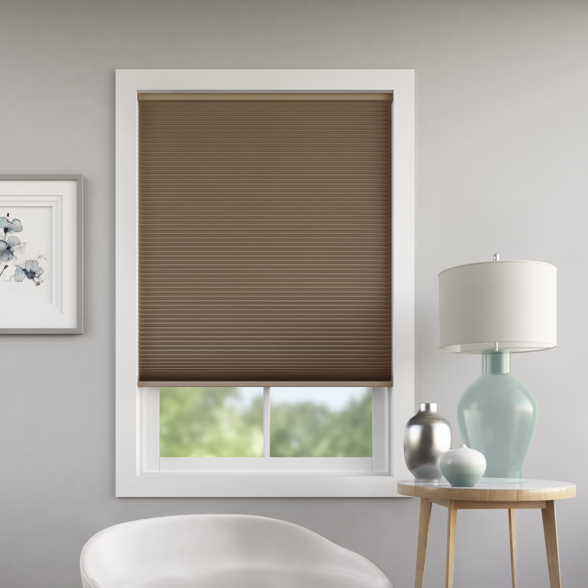 slide 6 of 6, LEVOLOR 30-in x 72-in Toffee Blackout Cordless Cellular Shade, 1 ct