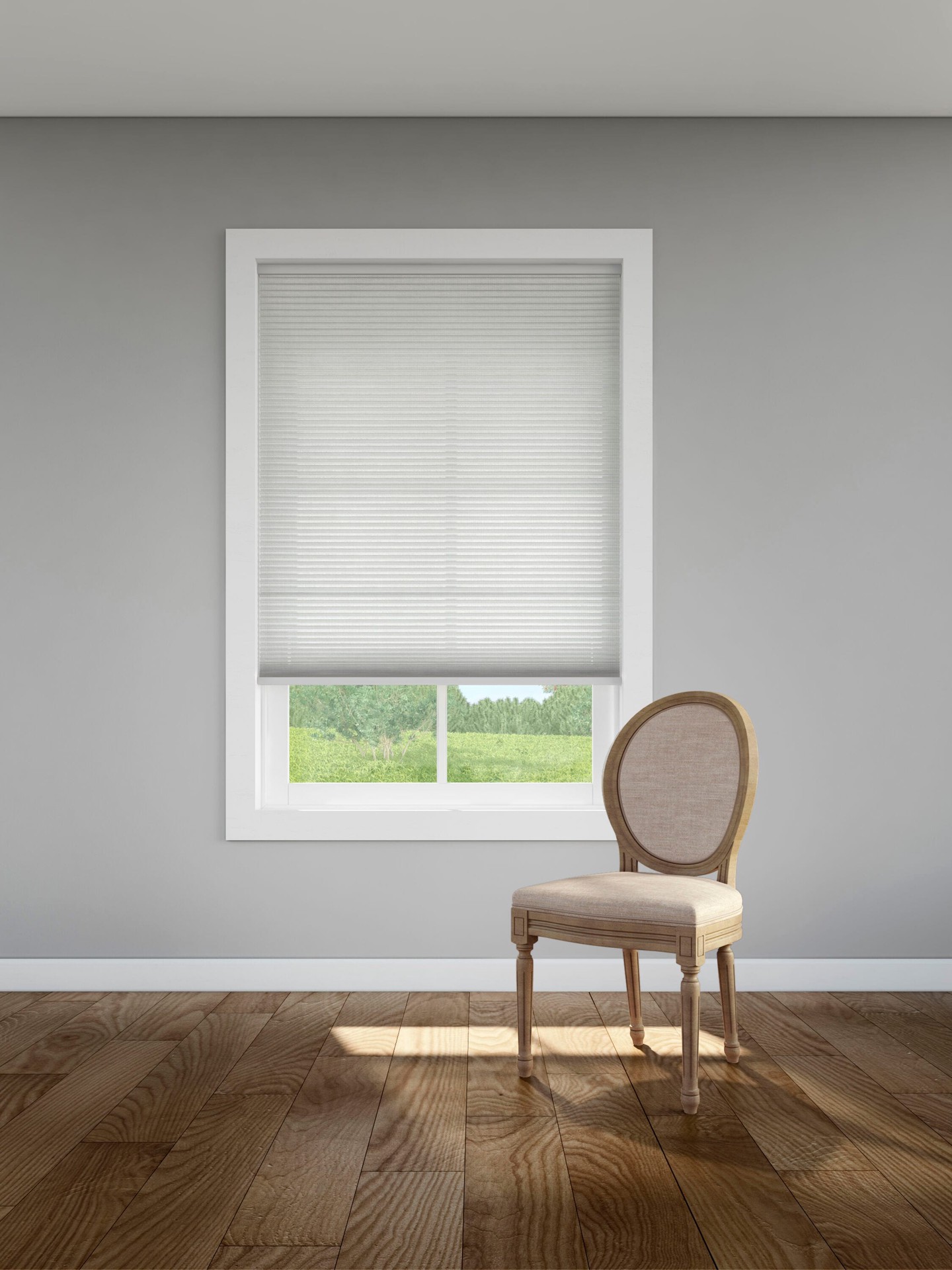 slide 3 of 6, LEVOLOR 36-in x 72-in Graphite Light Filtering Cordless Cellular Shade, 1 ct