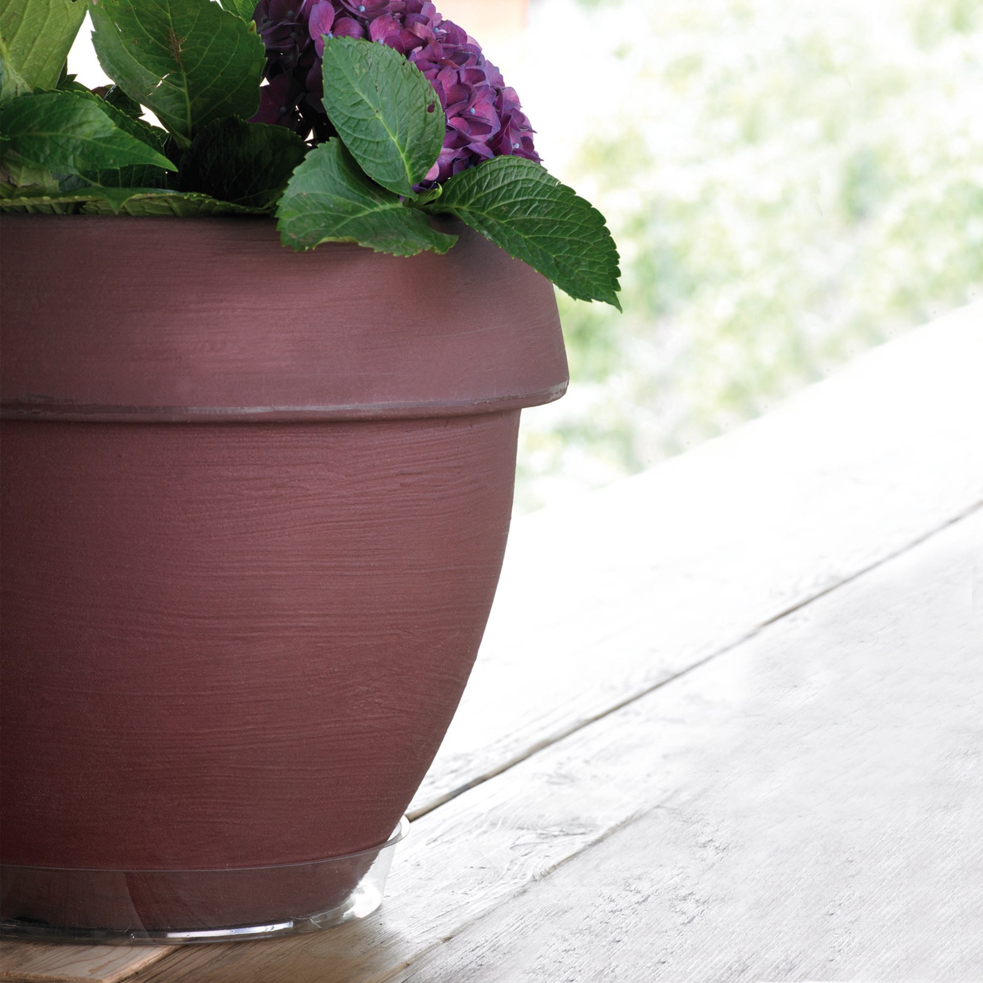 slide 2 of 3, Crescent Garden 4.02-in Clear Plastic Plant Saucer, 1 ct