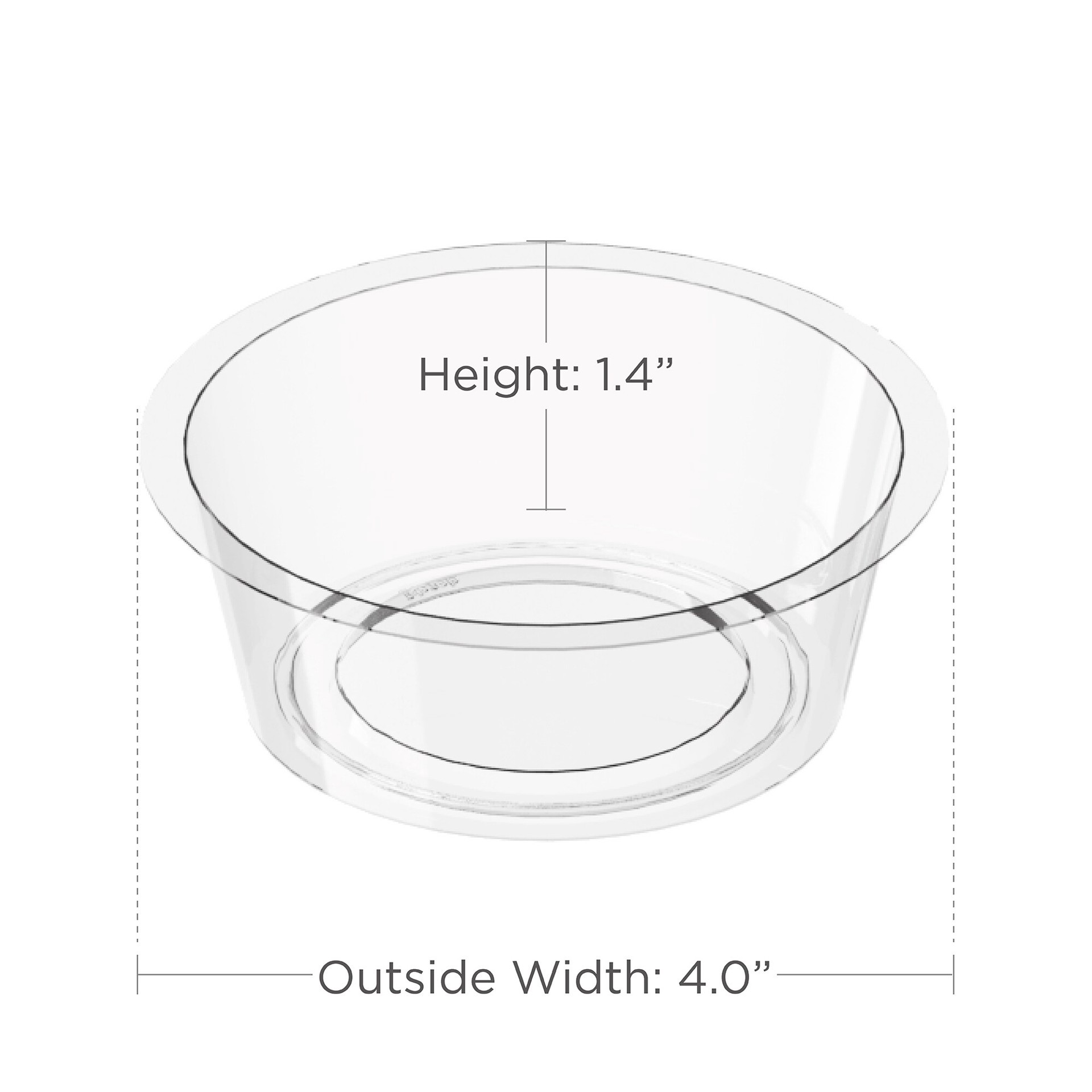 slide 3 of 3, Crescent Garden 4.02-in Clear Plastic Plant Saucer, 1 ct