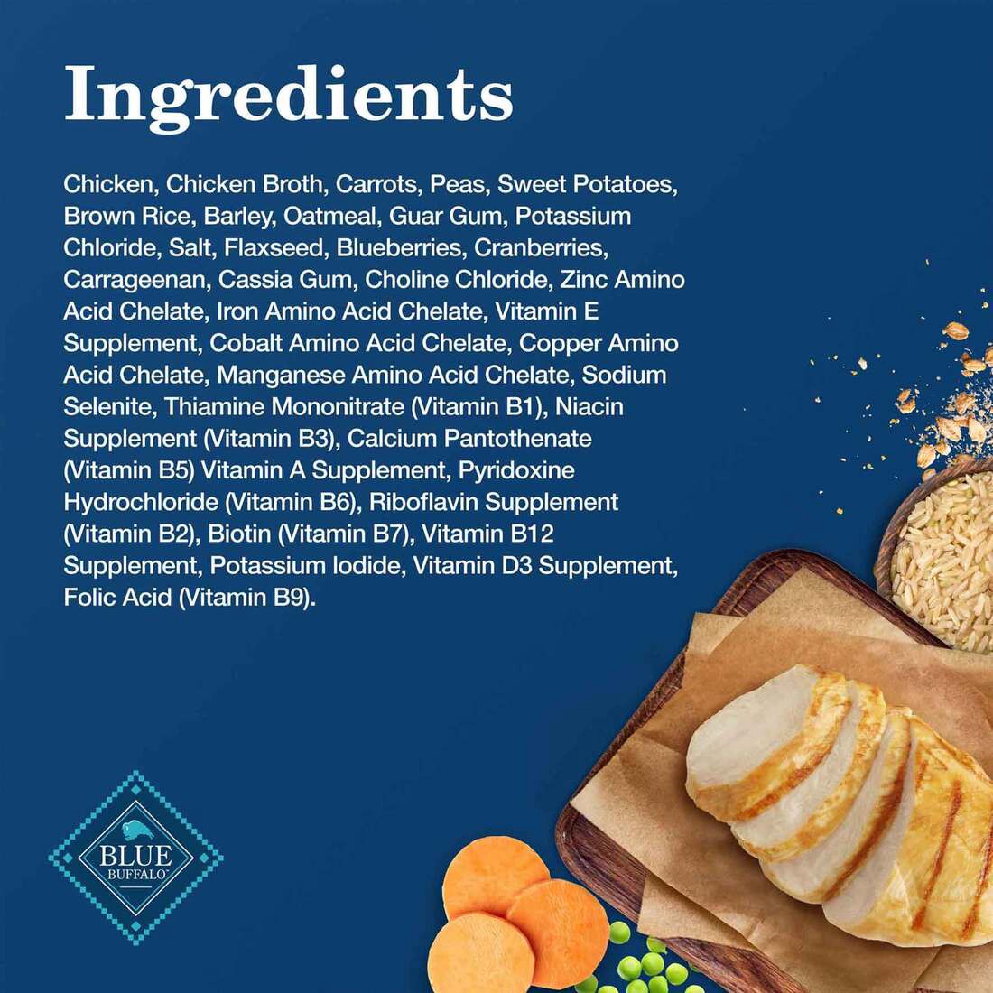 slide 4 of 6, Blue Buffalo Adult Chicken Dog Food 12.5-lb, 1 ct