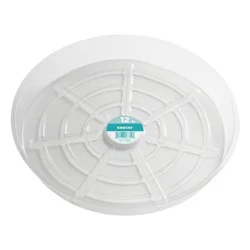 Crescent Garden 12.01-in Clear Plastic Plant Saucer