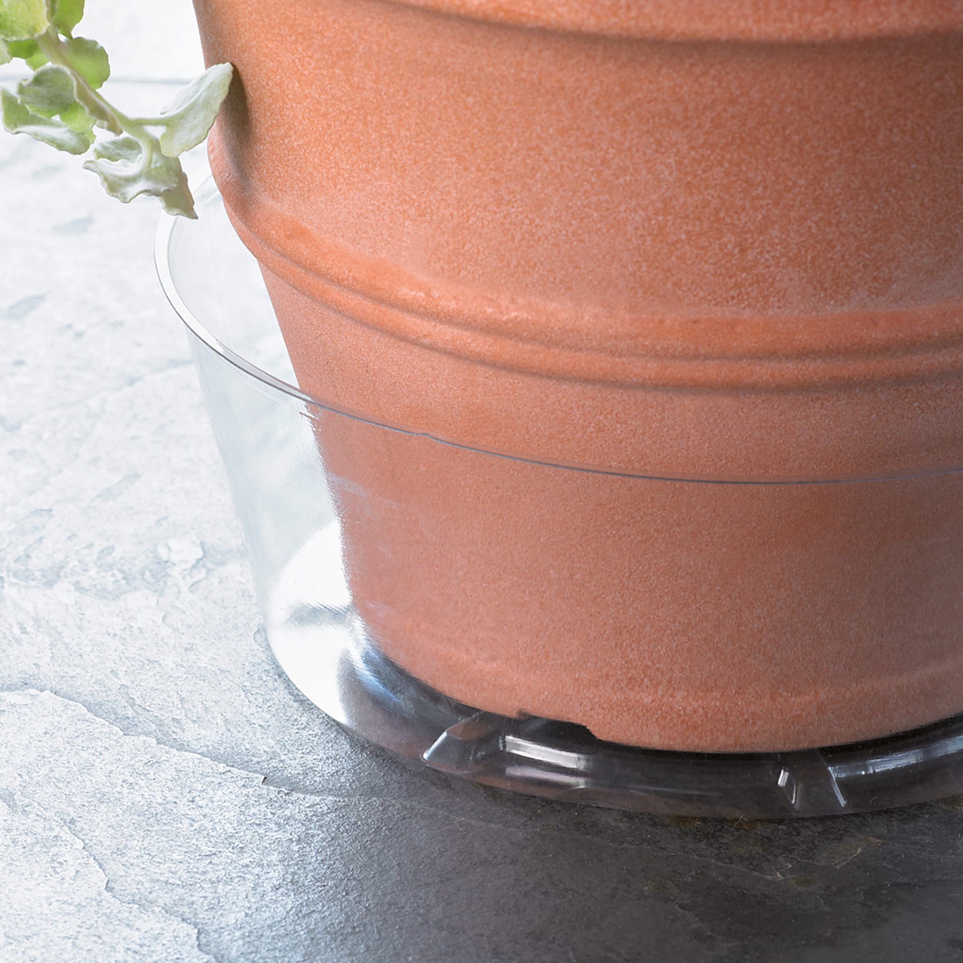 slide 2 of 3, Crescent Garden 12.01-in Clear Plastic Plant Saucer, 1 ct