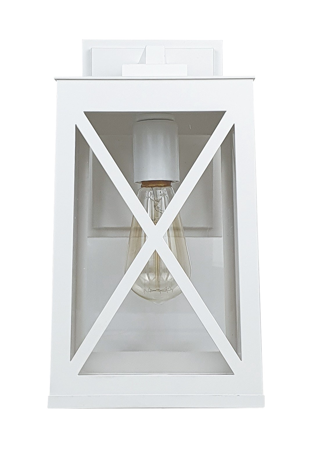 slide 3 of 6, allen + roth St. Joseph 1 -Light 13-in H Matte White Hardwired Outdoor Wall Light, 1 ct