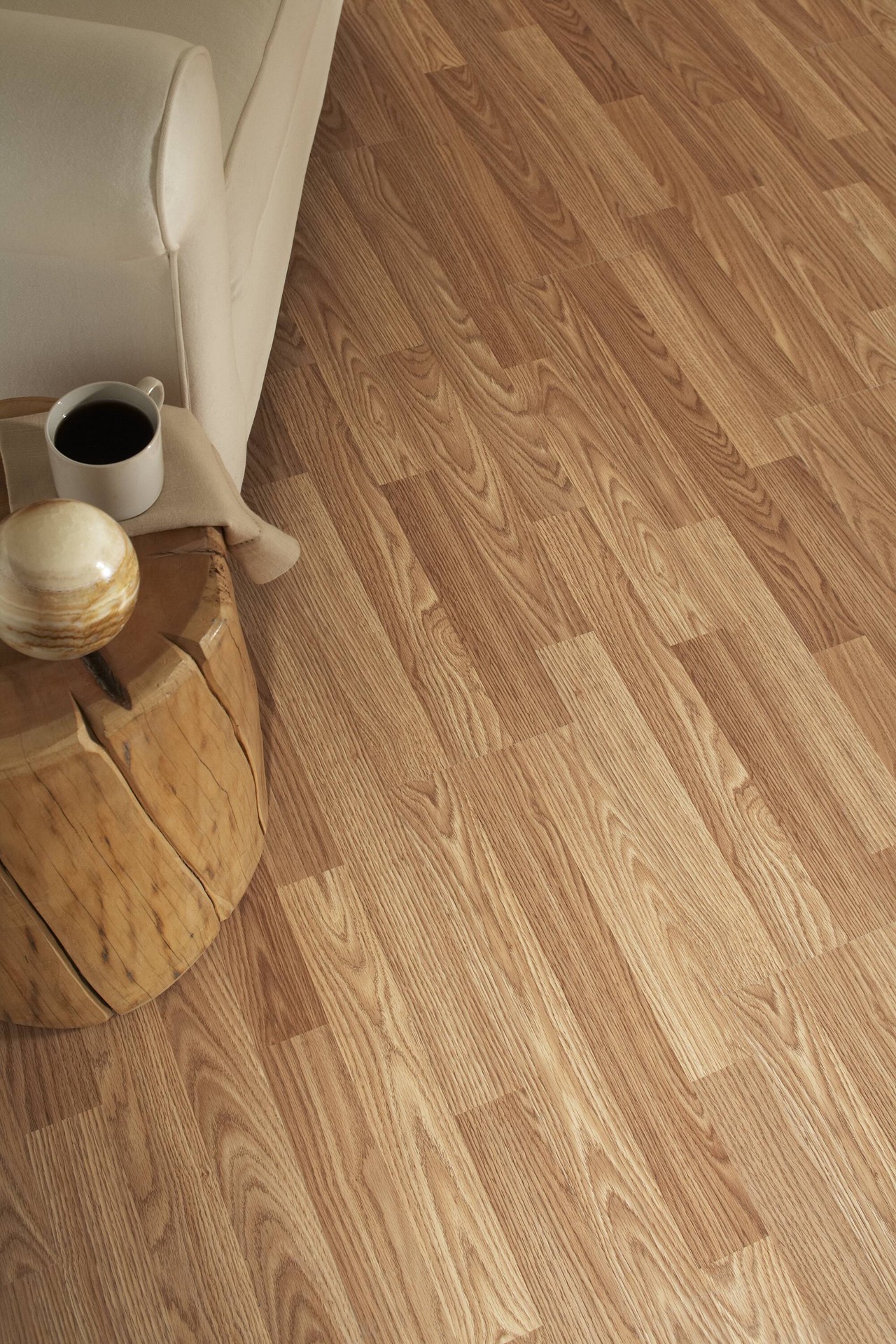slide 3 of 6, Style Selections Warm Honey Oak 7-mm T x 8-in W x 48-in L Water Resistant Laminate Flooring ( 23.91-sq ft / Carton ), 1 ct