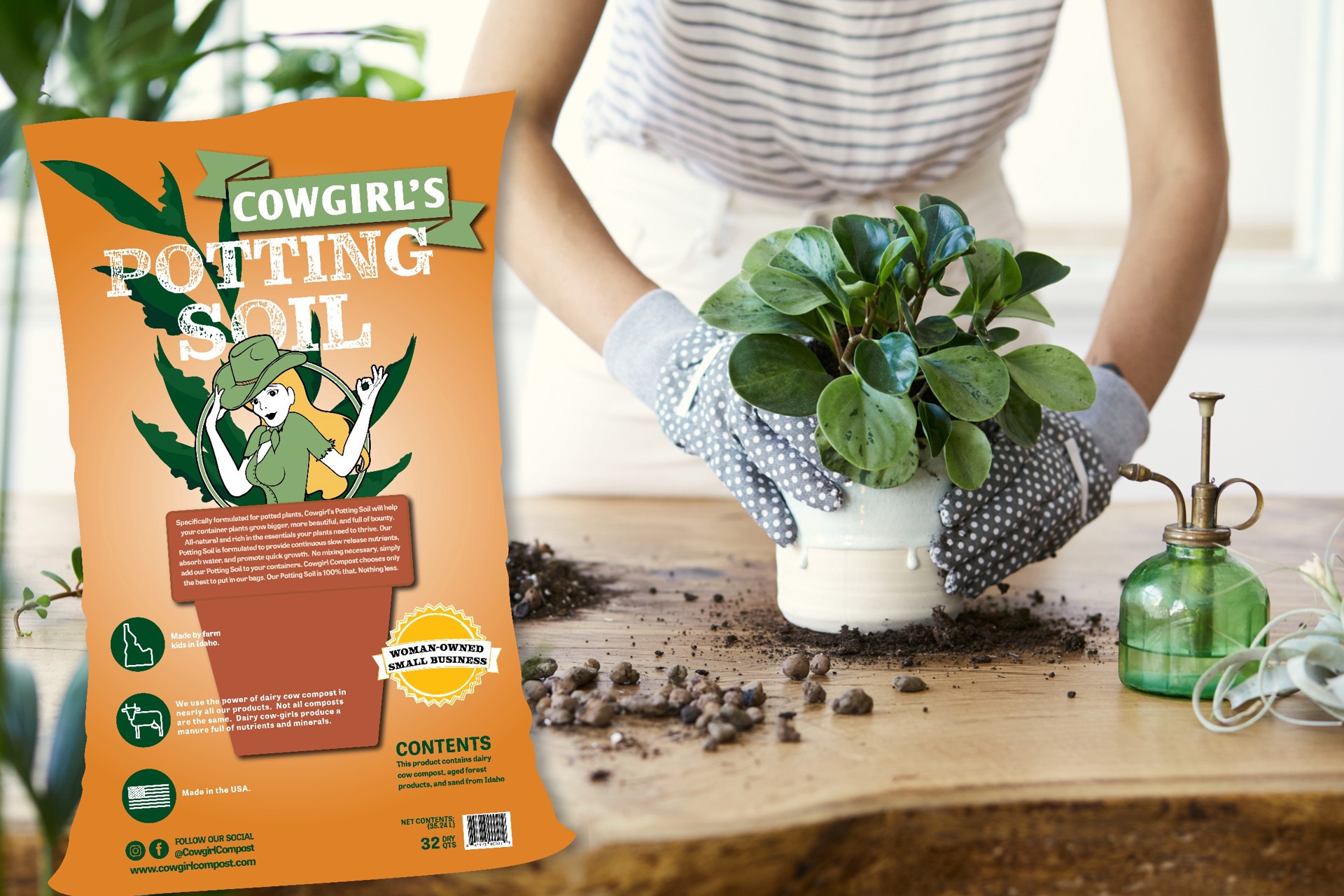 slide 5 of 6, Cowgirl Compost Potting Soil 32 DRY QTS, 1 ct