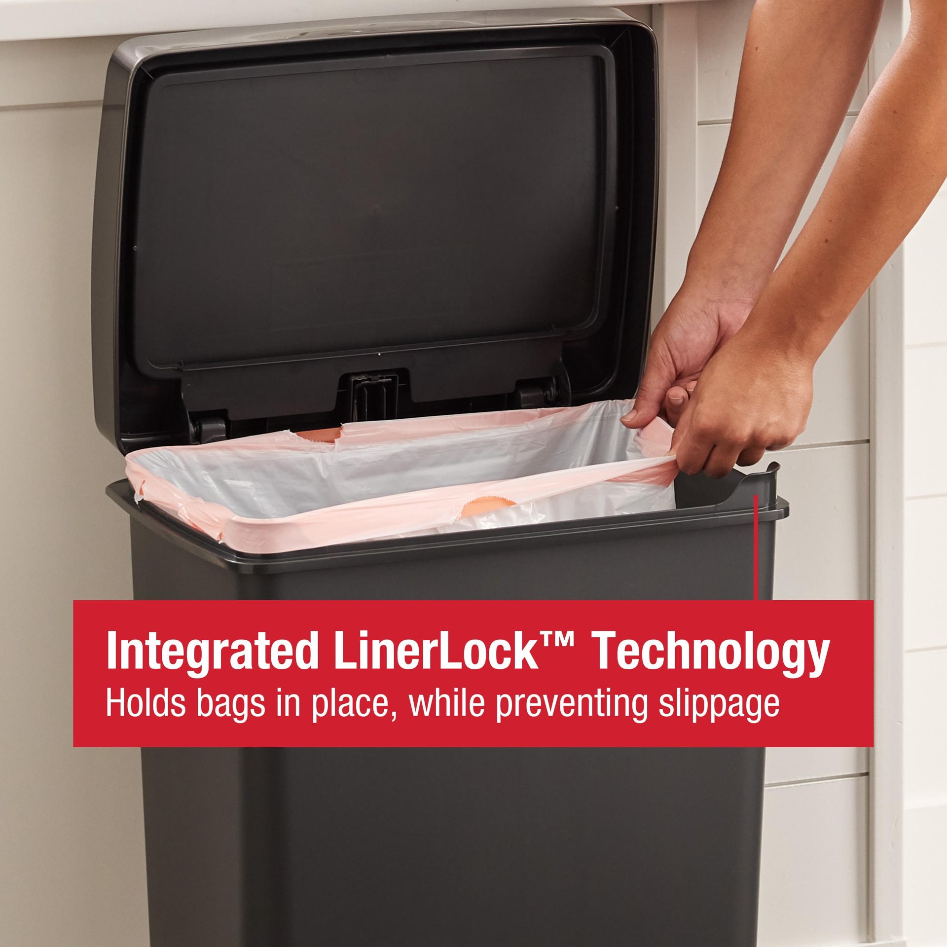 slide 4 of 6, Rubbermaid Premier Series IV 12.4 Gallon Charcoal Resin Indoor Kitchen Step Trash Can, 1 ct