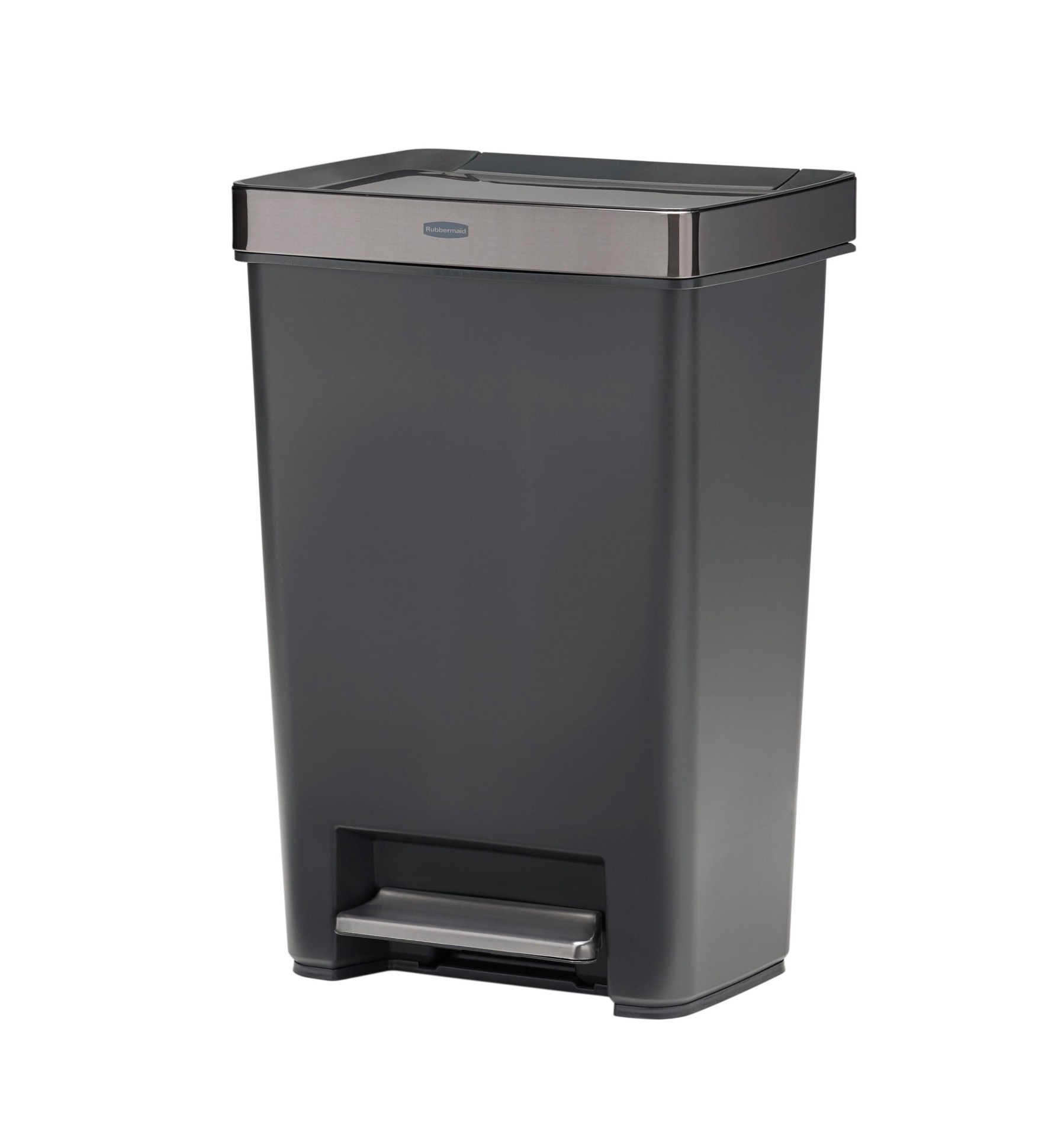 slide 1 of 6, Rubbermaid Premier Series IV 12.4 Gallon Charcoal Resin Indoor Kitchen Step Trash Can, 1 ct