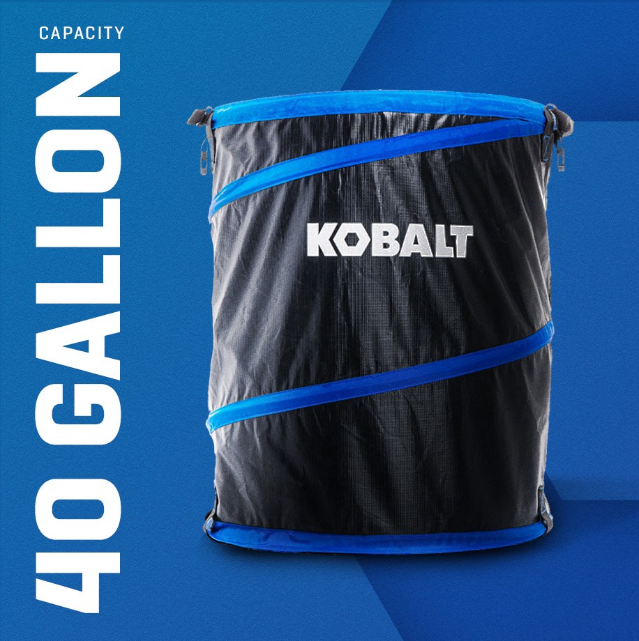 slide 3 of 6, Kobalt 25-in x 21.65-in Lawn and leaf bag holder, 1 ct