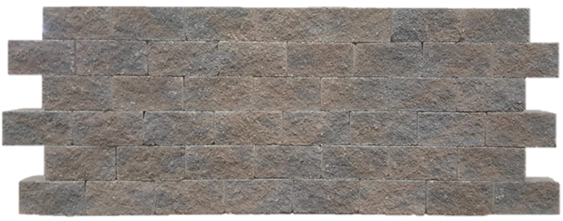 slide 4 of 6, 4-Inches H x 8-Inches L x 5.5-Inches D Brown/Charcoal Concrete Retaining wall block, 1 ct