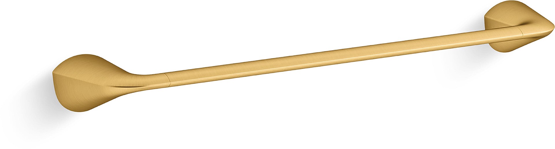 slide 3 of 6, KOHLER 3 -Piece Avail Vibrant Brushed Moderne Brass Decorative Bathroom Hardware Set Towel Bar, Toilet Paper Holder, Towel Ring Included, 1 ct