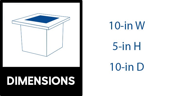 slide 3 of 6, allen + roth 10-in W 10000 Maximum BTUs Steel Square Portable Liquid propane Fire pit, 1 ct