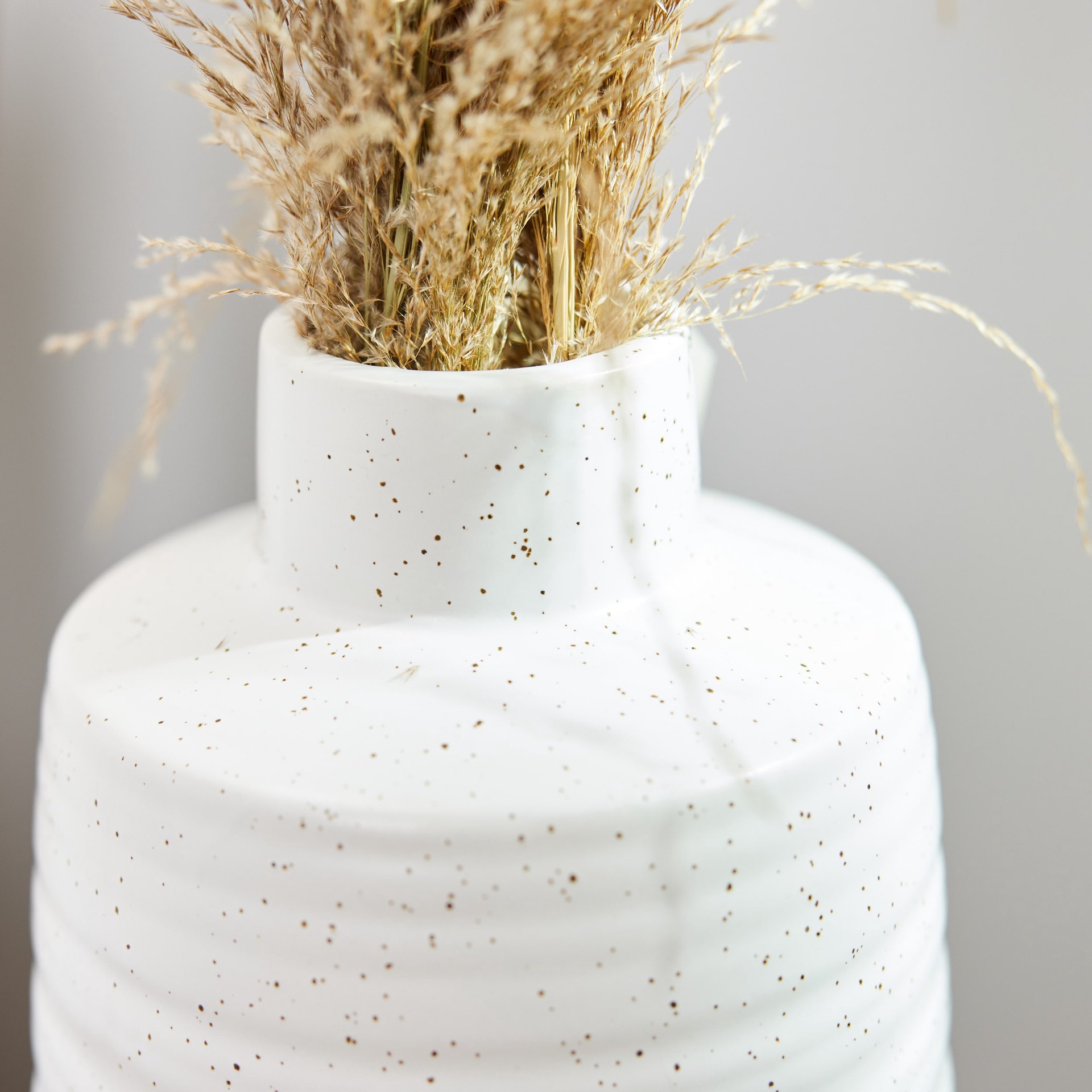 slide 2 of 6, Origin 21 40-in Matte White/Natural Indoor Desktop Pampas Grass Artificial flower, 1 ct