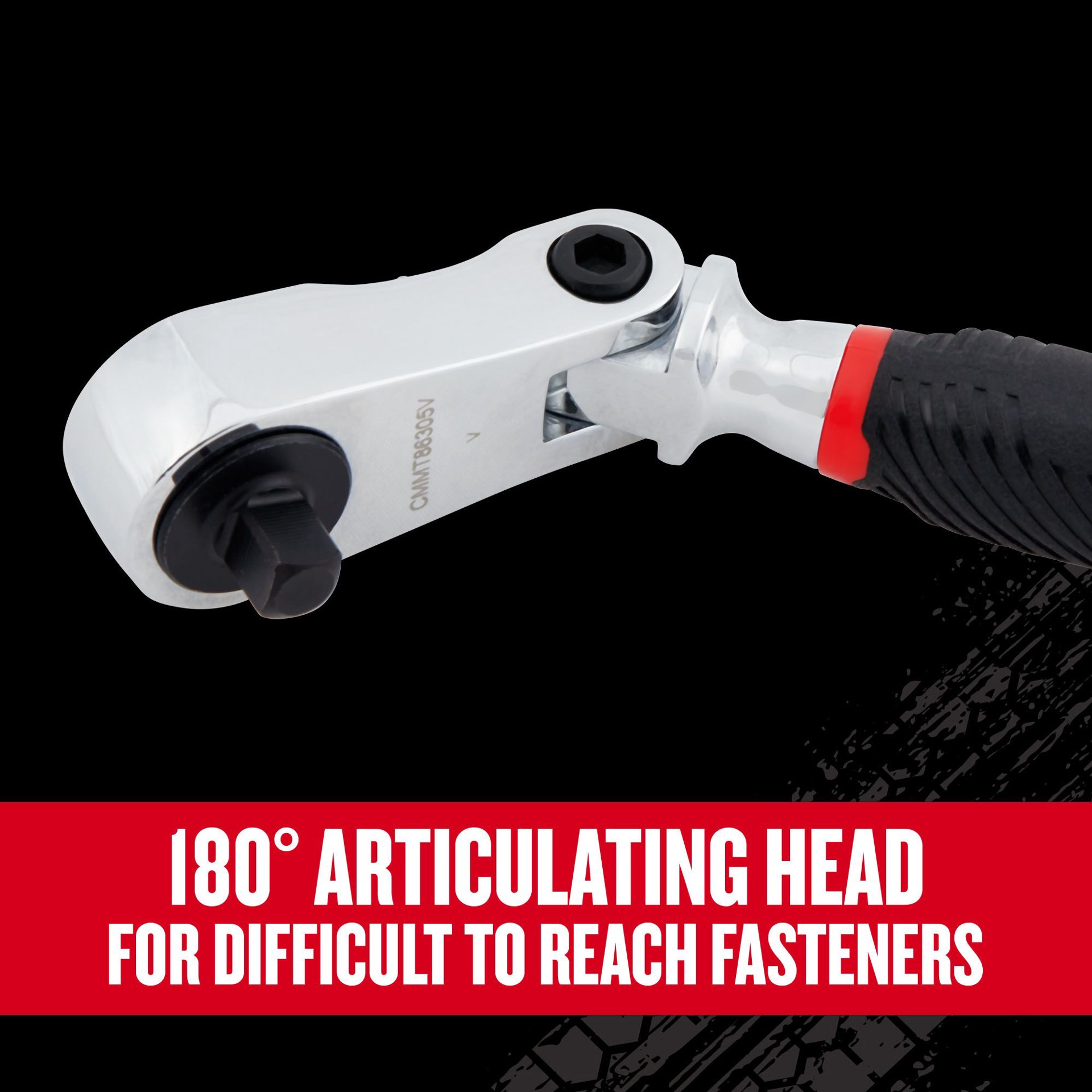 slide 2 of 6, CRAFTSMAN V-Series 80 -Tooth 1/4-in Drive Comfort grip Handle Flexible Head Ratchet, 1 ct