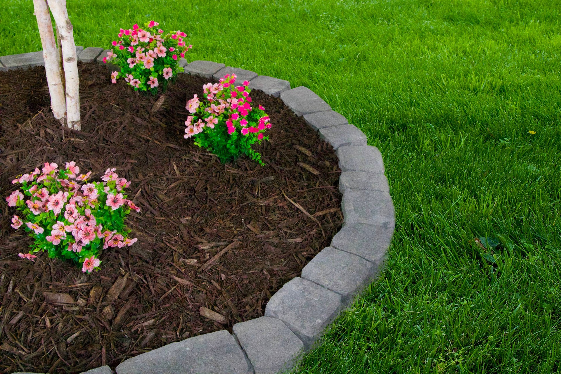 slide 3 of 6, Oldcastle Haloedge 17-in L x 5.25-in W x 3-in H Gray Concrete Curved edging stone, 1 ct