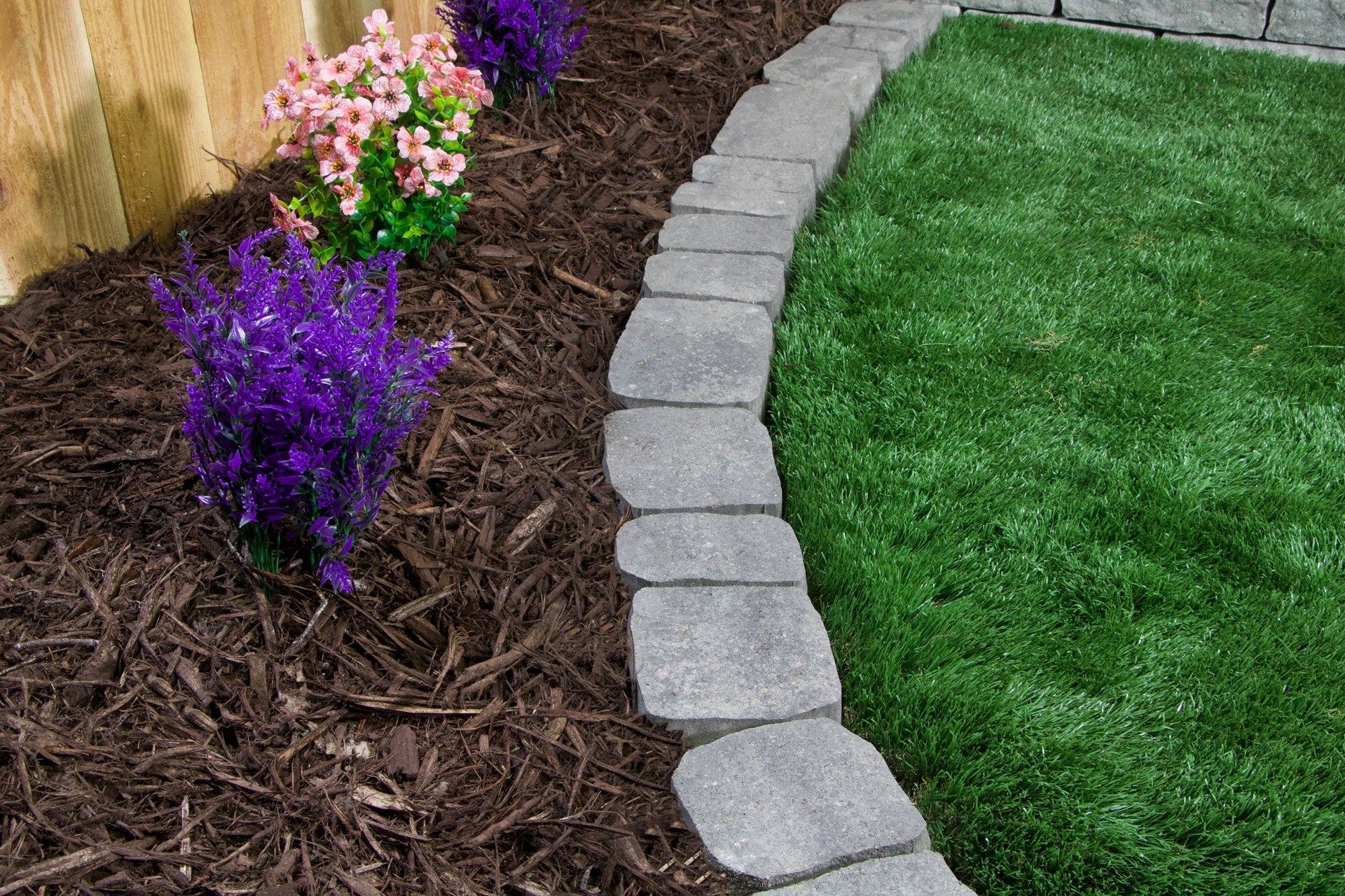 slide 4 of 6, Oldcastle Haloedge 17-in L x 5.25-in W x 3-in H Gray Concrete Curved edging stone, 1 ct