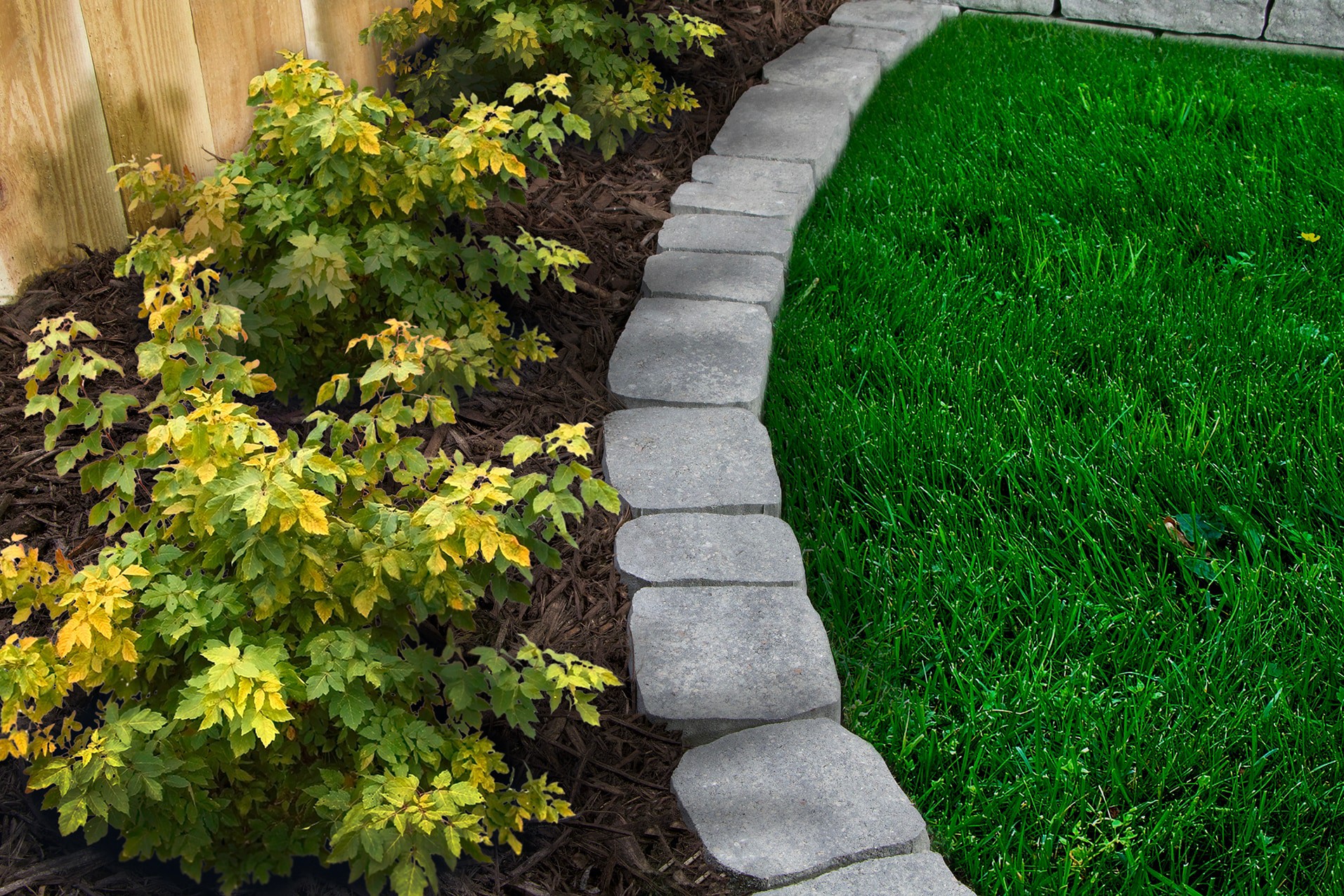 slide 6 of 6, Oldcastle Haloedge 17-in L x 5.25-in W x 3-in H Gray Concrete Curved edging stone, 1 ct