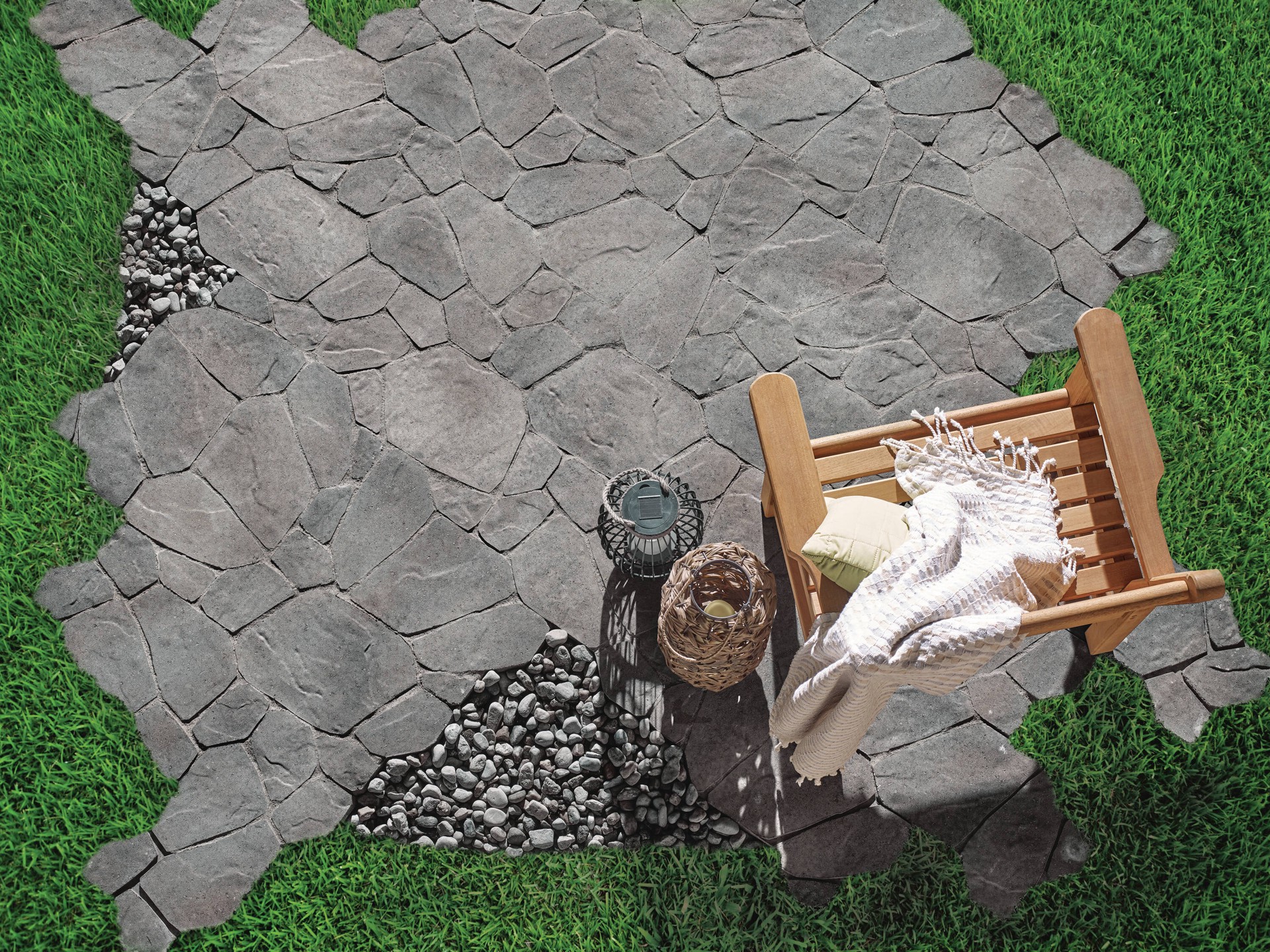 slide 5 of 6, Oldcastle 24-in L x 13-in W x 2-in H Irregular Sable Concrete Stepping stone, 1 ct