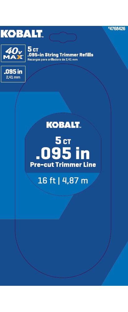 slide 2 of 3, Kobalt Gen4 5 -Pack 0.095-in x 16-ft Pre-cut Trimmer Line, 1 ct