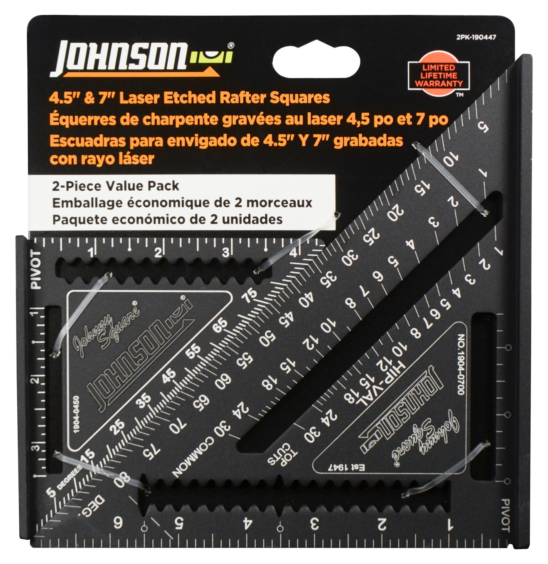 slide 3 of 4, Johnson Level Aluminum Rafter/Speed square, 1 ct