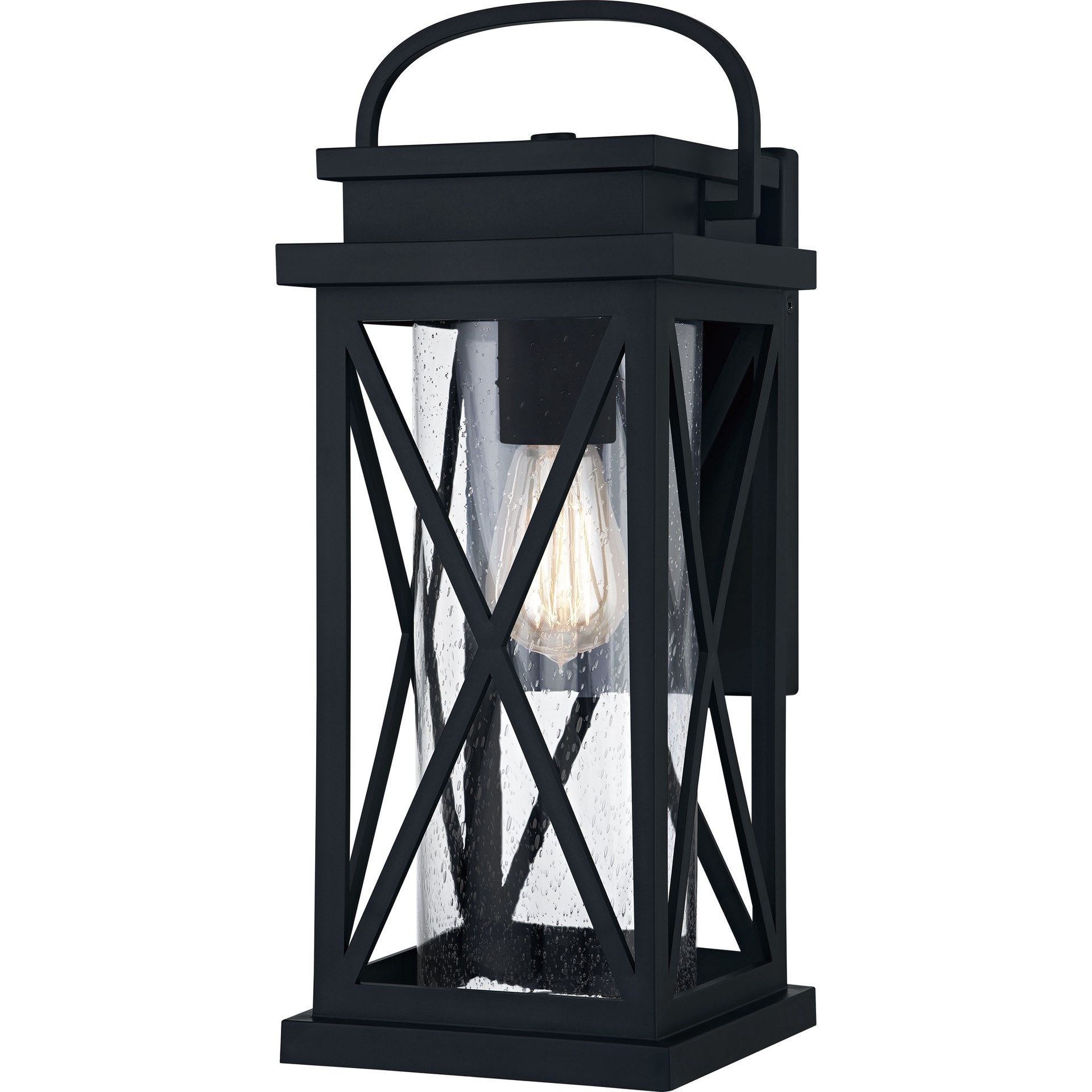 slide 3 of 6, Quoizel Saint Elias 1 -Light 17.88-in H Matte Black Hardwired Outdoor Wall Light, 1 ct