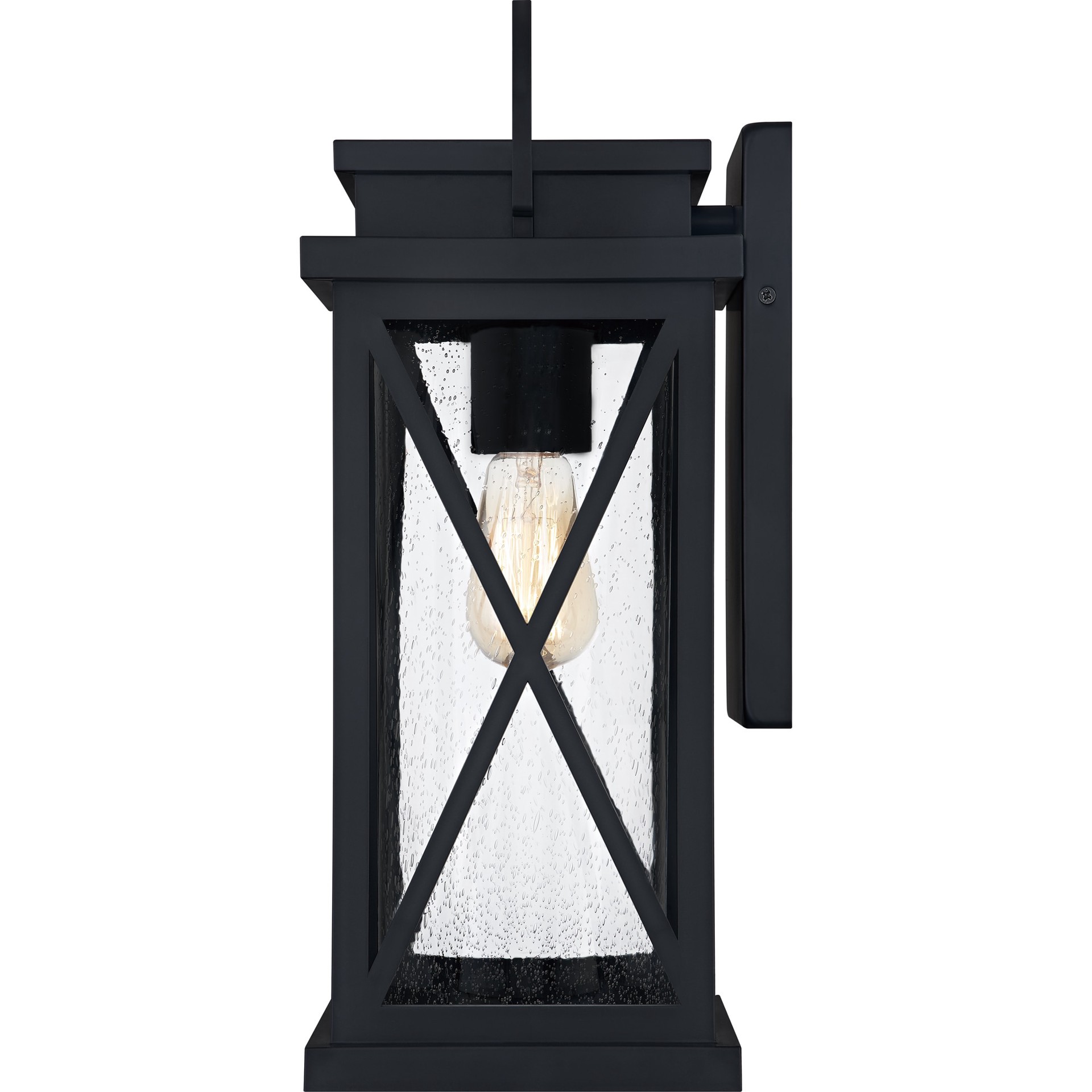 slide 4 of 6, Quoizel Saint Elias 1 -Light 17.88-in H Matte Black Hardwired Outdoor Wall Light, 1 ct