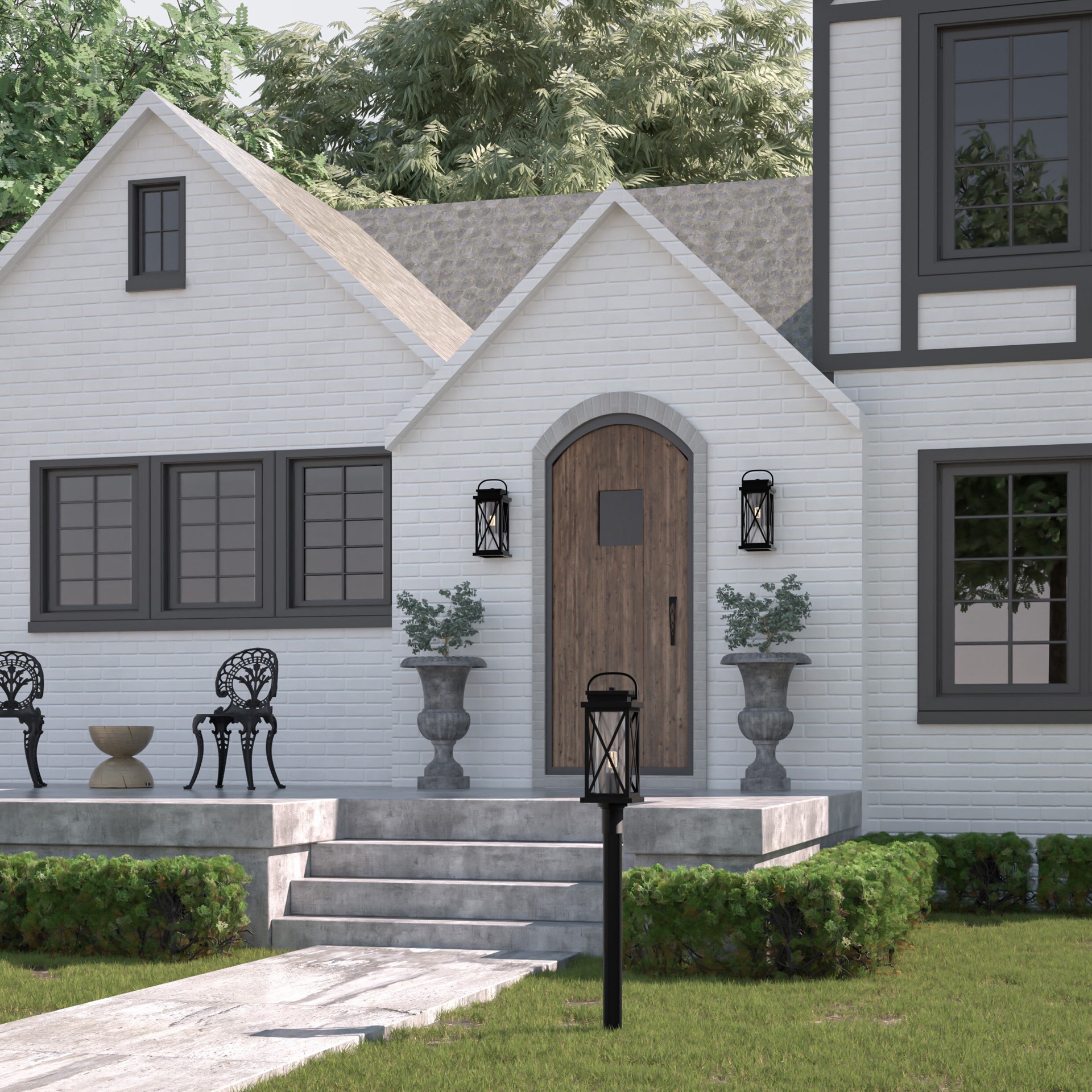 slide 6 of 6, Quoizel Saint Elias 1 -Light 17.88-in H Matte Black Hardwired Outdoor Wall Light, 1 ct