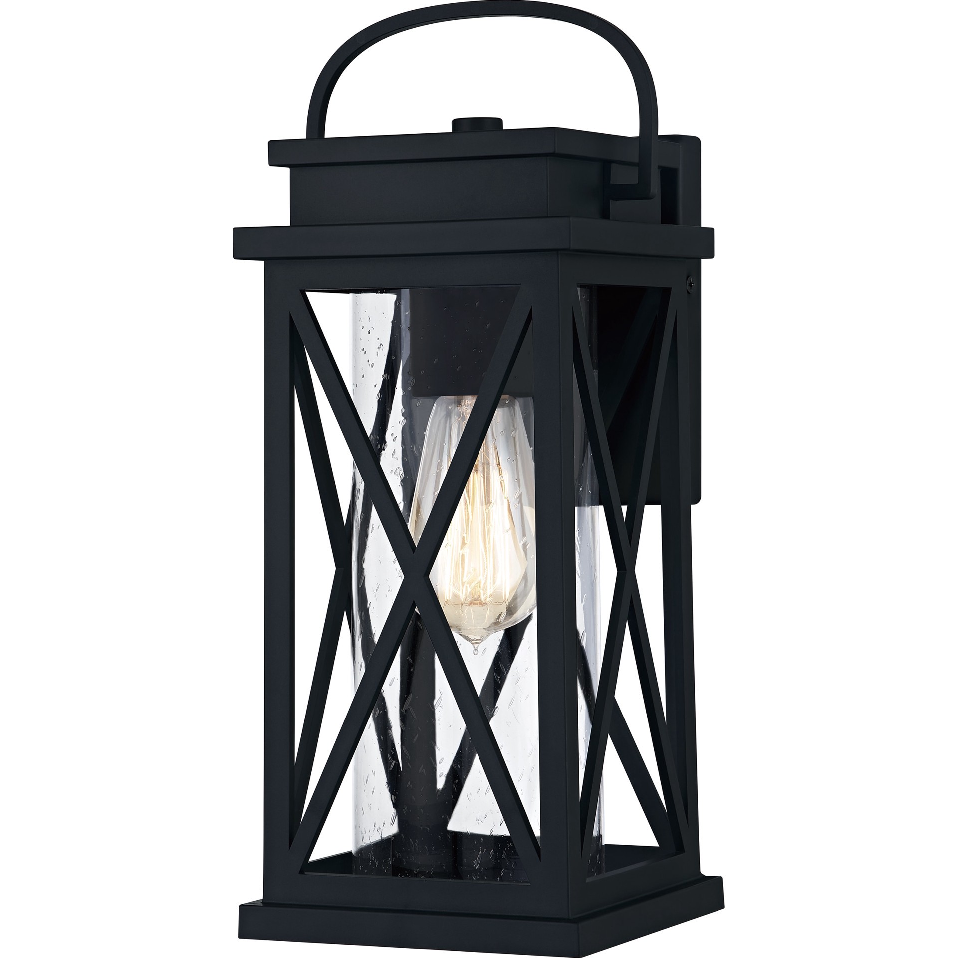 slide 3 of 6, Quoizel Saint Elias 1 -Light 14.25-in H Matte Black Hardwired Outdoor Wall Light, 1 ct