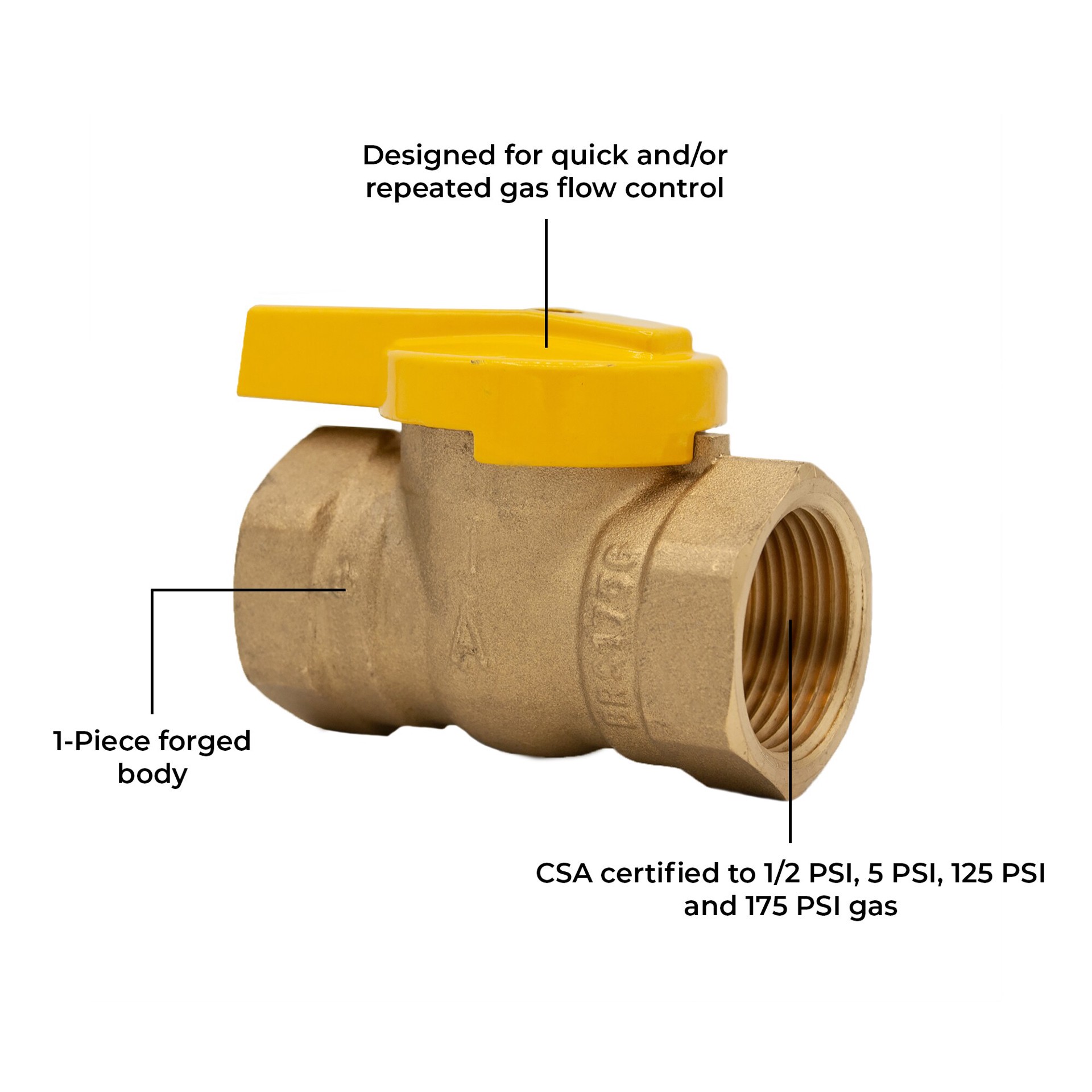 slide 2 of 2, RELIABILT 1-in FNPT Brass Ball Valve, 1 ct