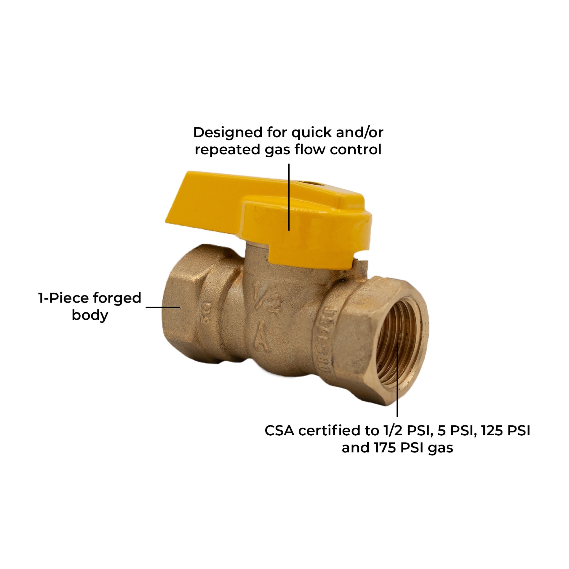 slide 2 of 2, RELIABILT 1/2-in FNPT Brass Ball Valve, 1 ct