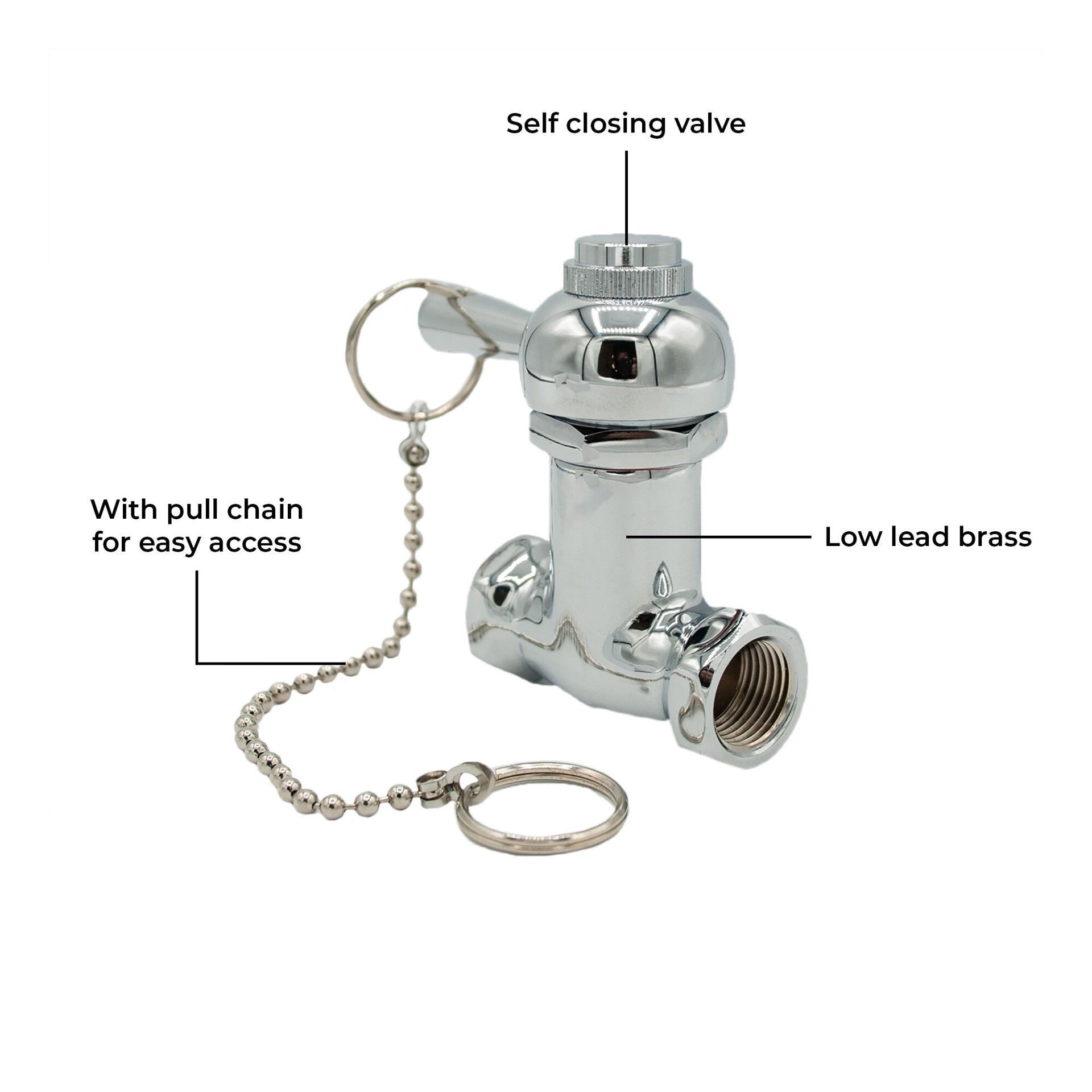 slide 2 of 2, RELIABILT 1/2-in Brass FNPT x FNPT Wall faucet valve, 1 ct