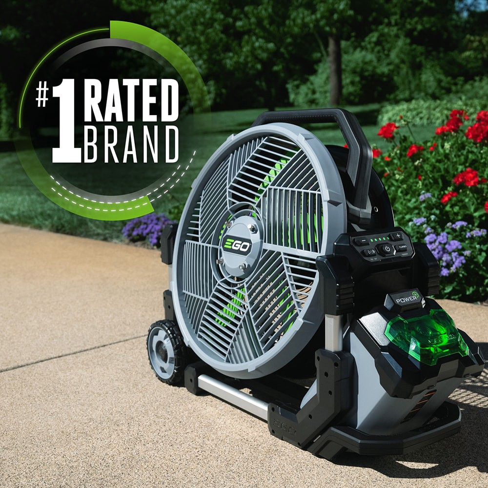 slide 2 of 6, EGO 18-in 56 -Volt 5 -Speed High Velocity Indoor/Outdoor Grey Misting Floor Fan Charger Not Included, 1 ct