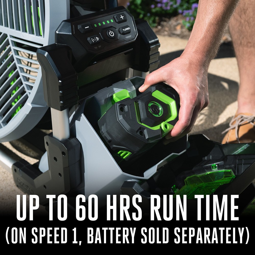 slide 5 of 6, EGO 18-in 56 -Volt 5 -Speed High Velocity Indoor/Outdoor Grey Misting Floor Fan Charger Not Included, 1 ct