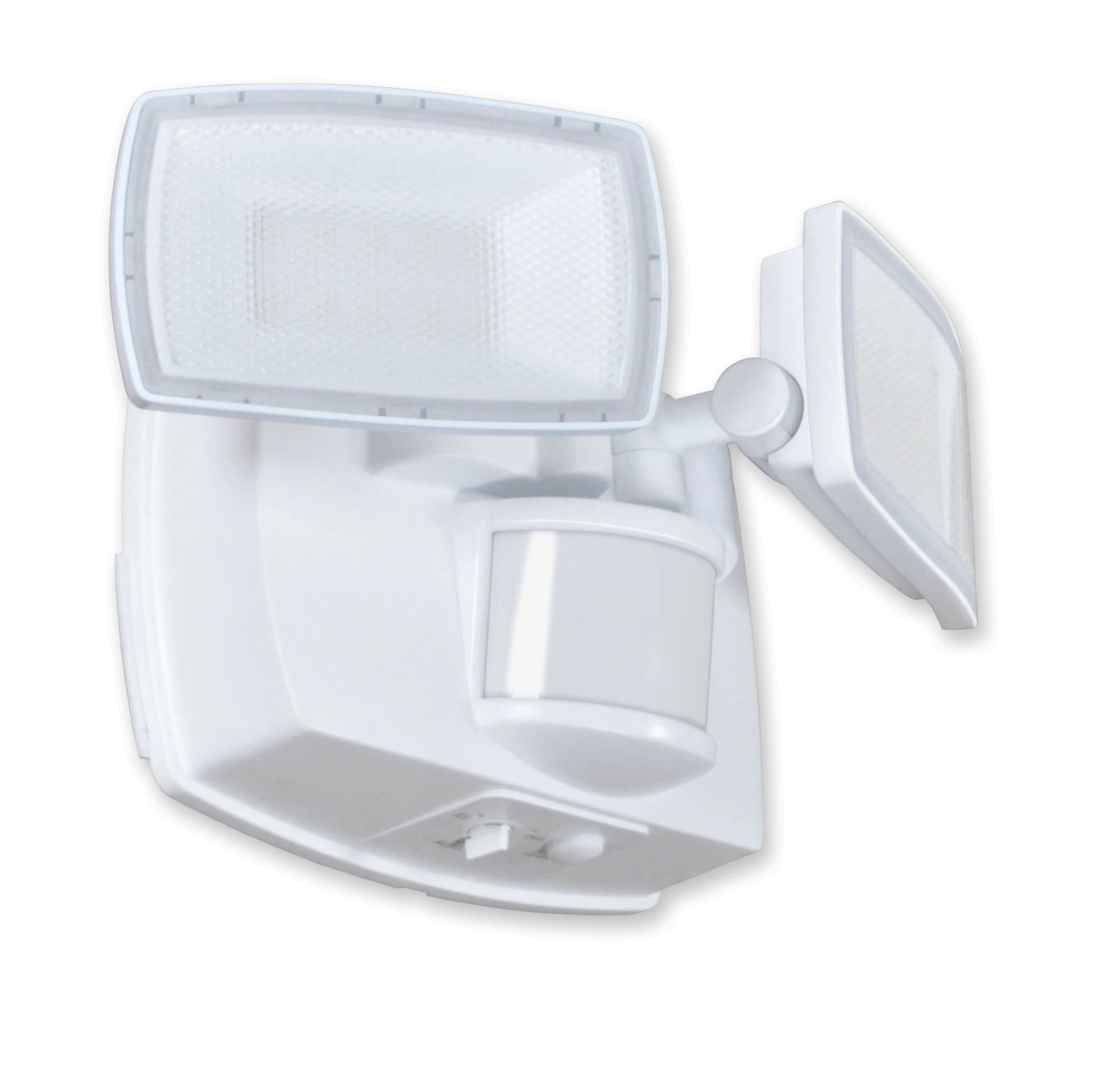 slide 1 of 6, Good Earth Lighting 180 -Degree 40 -Wattage Equivalent Battery-operated LED White 2 -Head Motion-Activated Flood Light with Timer 700 -Lumen, 1 ct