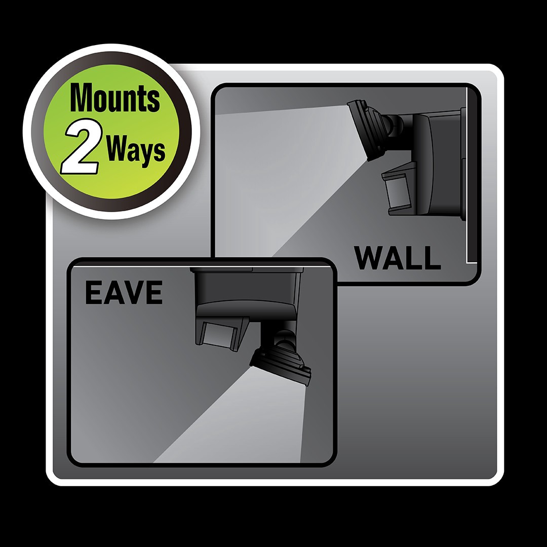 slide 6 of 6, Good Earth Lighting 180 -Degree 40 -Wattage Equivalent Battery-operated LED White 2 -Head Motion-Activated Flood Light with Timer 700 -Lumen, 1 ct