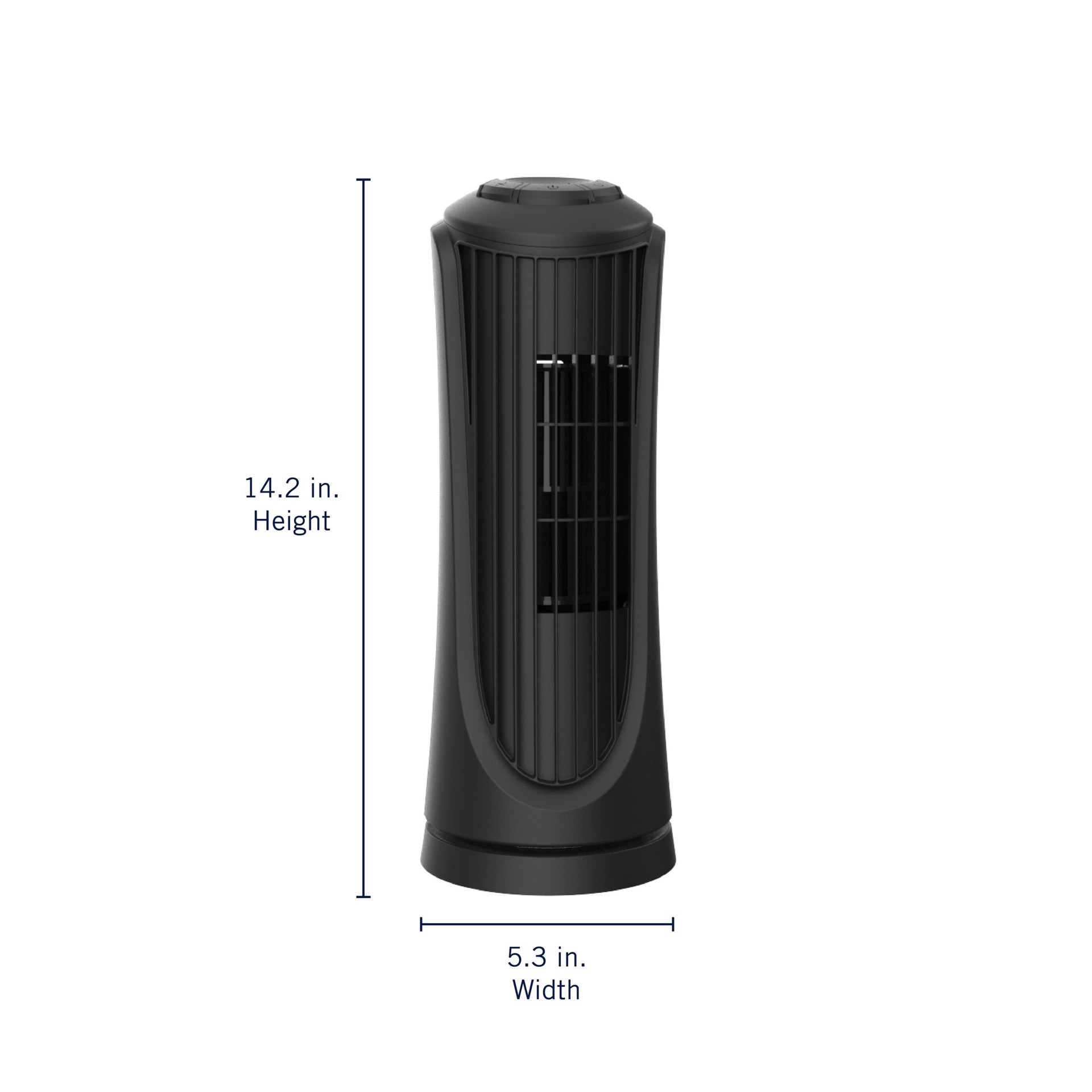 slide 4 of 6, Utilitech 14-in 120 -Volt 3 -Speed Indoor Black matte Oscillating Tower Fan, 1 ct