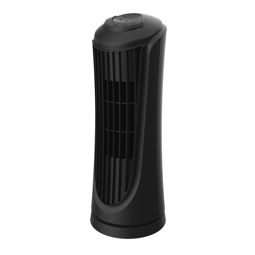 slide 5 of 6, Utilitech 14-in 120 -Volt 3 -Speed Indoor Black matte Oscillating Tower Fan, 1 ct