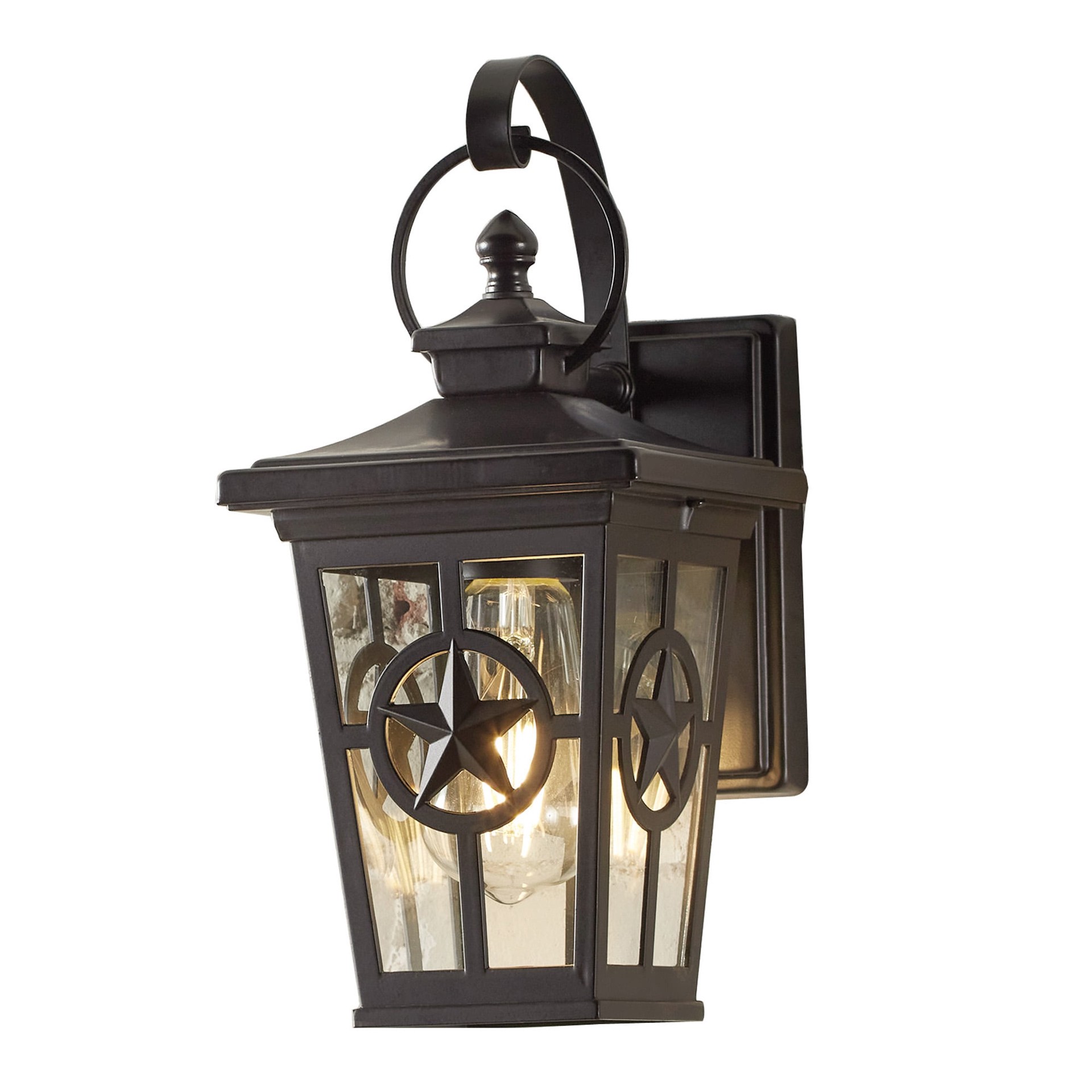 slide 1 of 6, allen + roth Amelia 1 -Light 11.80-in H Matte Black Hardwired Outdoor Wall Light, 1 ct