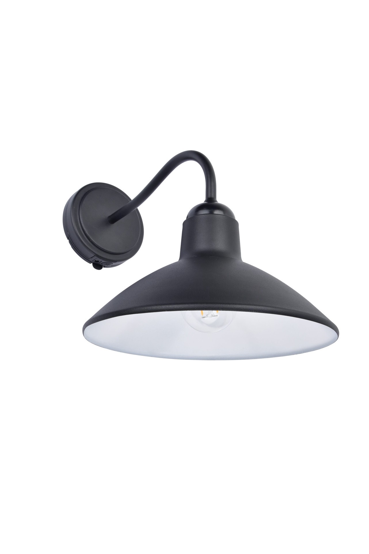 slide 4 of 6, allen + roth Barn Light 1 -Light 10.63-in H Matte Black Solar Outdoor Wall Light, 1 ct