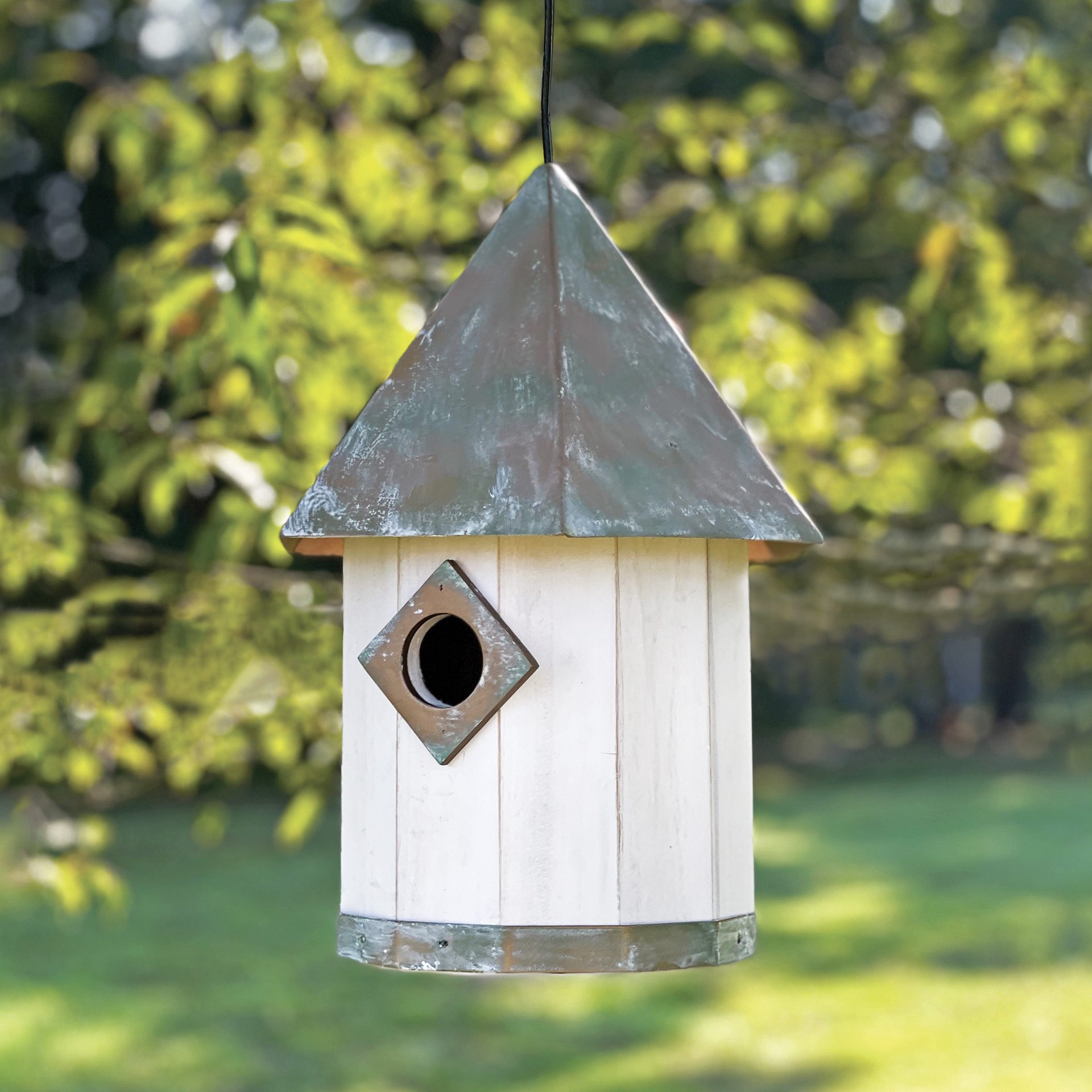 slide 6 of 6, Backyard Glory 11.42-in H White Wood Variety Decorative Bird House, 1 ct