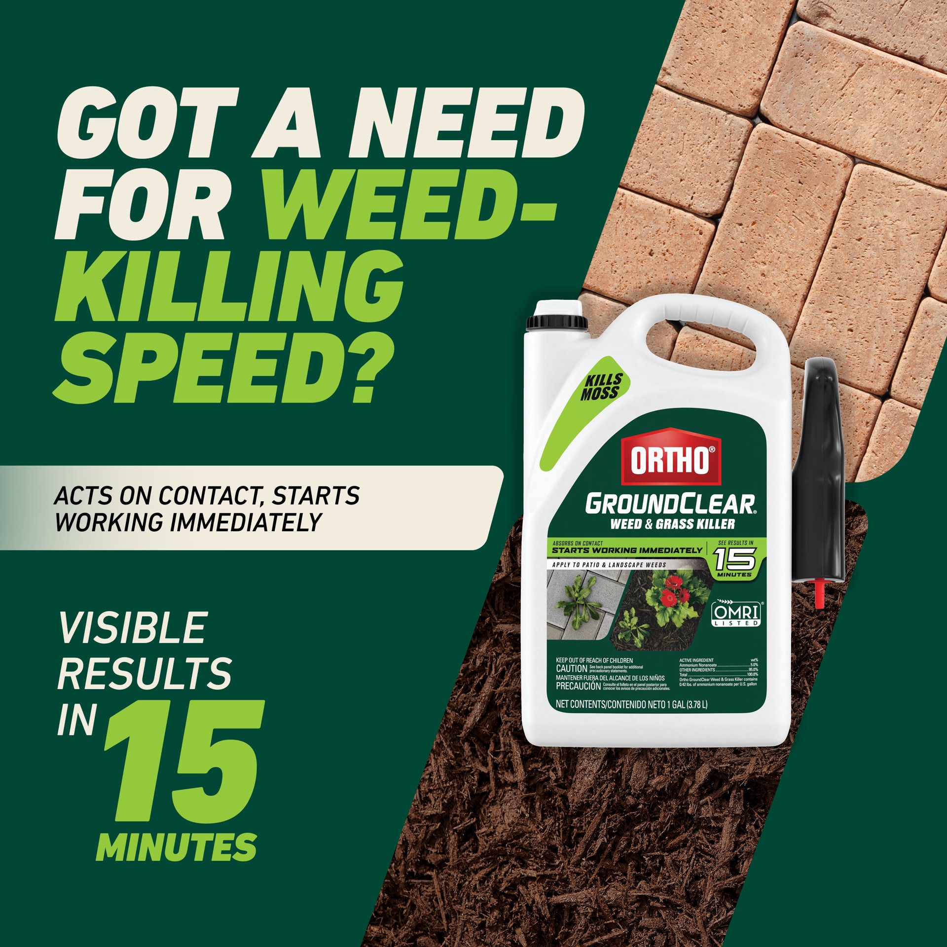 slide 4 of 6, ORTHO GroundClear 1 -Gallon Trigger spray Weed and Grass Killer, 1 ct