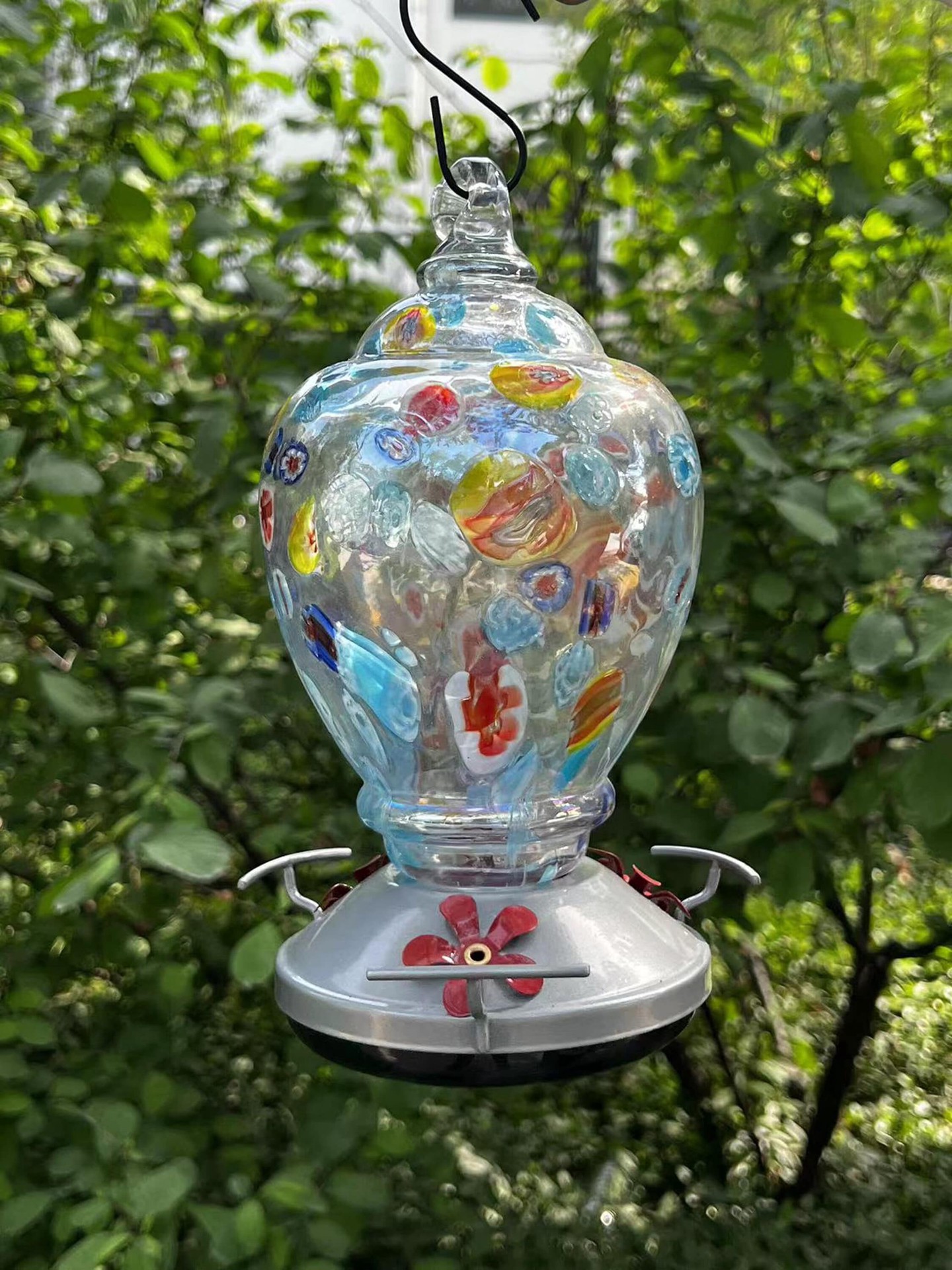 slide 4 of 5, Style Selections Glass Hanging Nectar Bird feeder - 27-oz, 1 ct